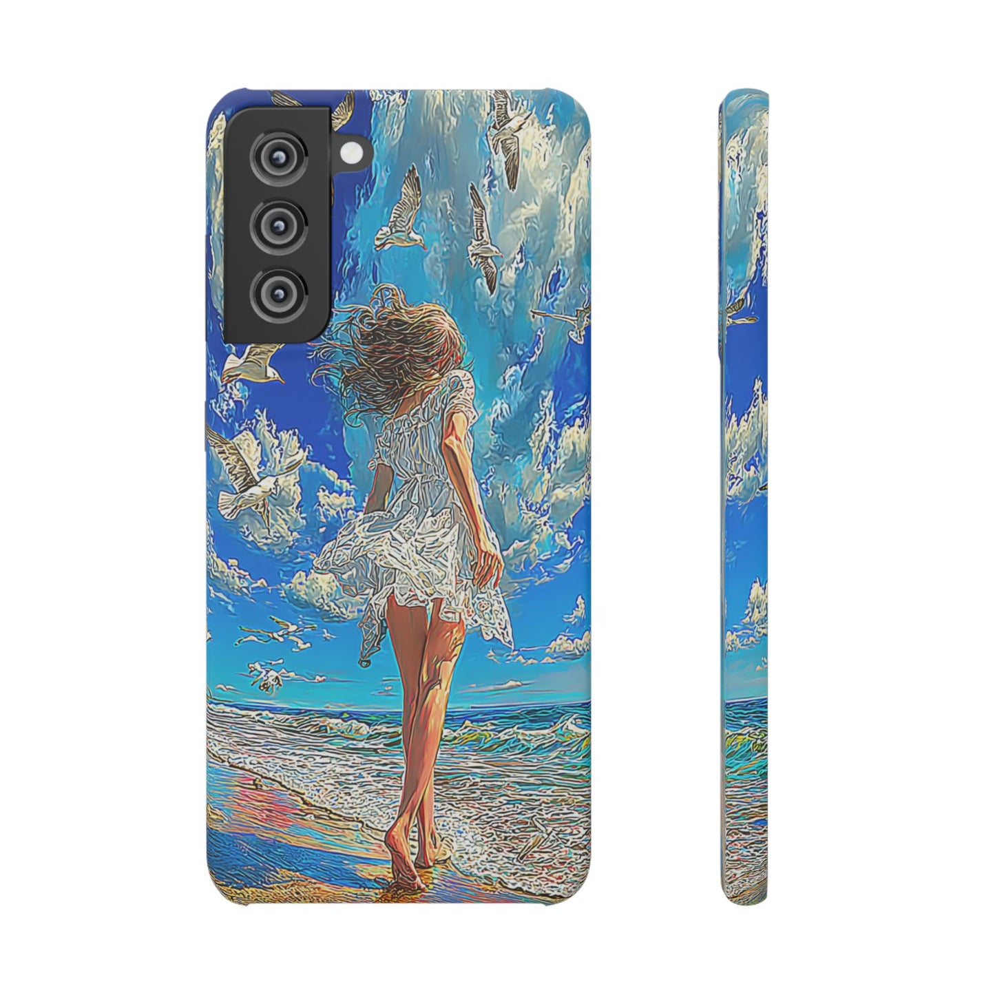Dreamy Seaside Snap Case, Ocean Waves Phone Cover, Summer Vibe Gift, Cute Aesthetic Accessory, Beach Lover Case