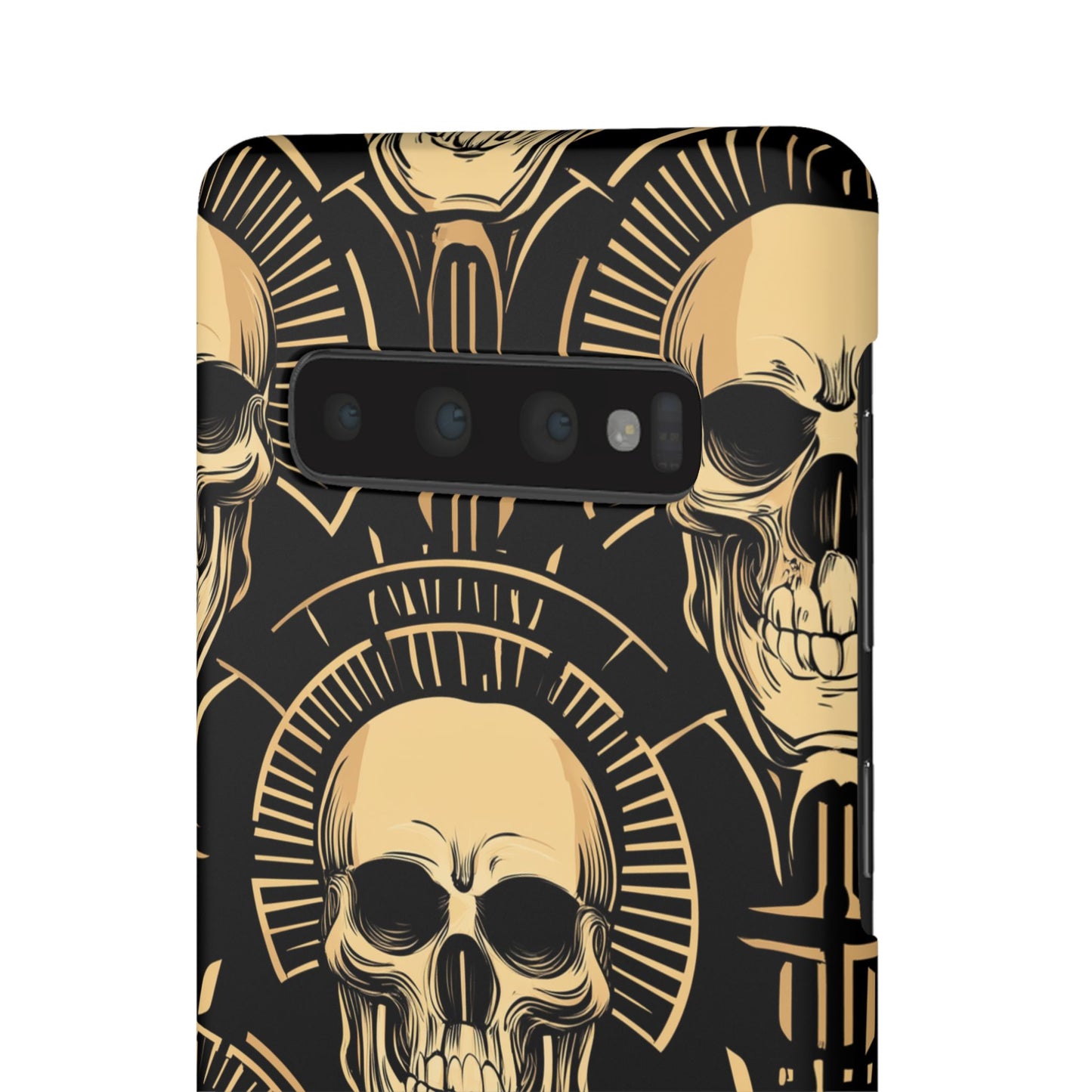 Skull Print Snap Case, Edgy Phone Cover for Goth Lovers, Protective Shell for Halloween, Unique Gift for Him or Her