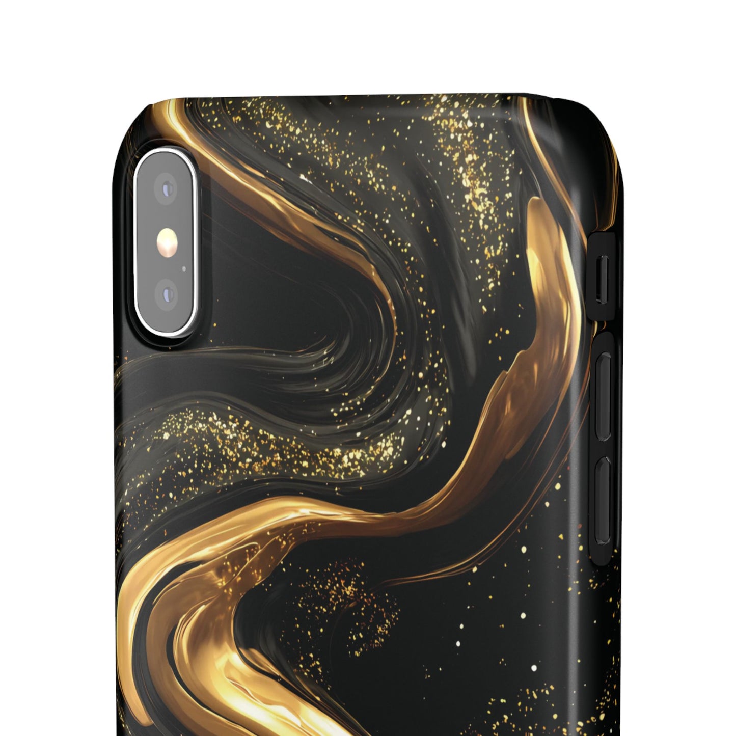 Elegant Gold Swirl Snap Case - Stylish Phone Cover, Modern Accessory, Gift for Her, Luxe Phone Case, Trendy Decor