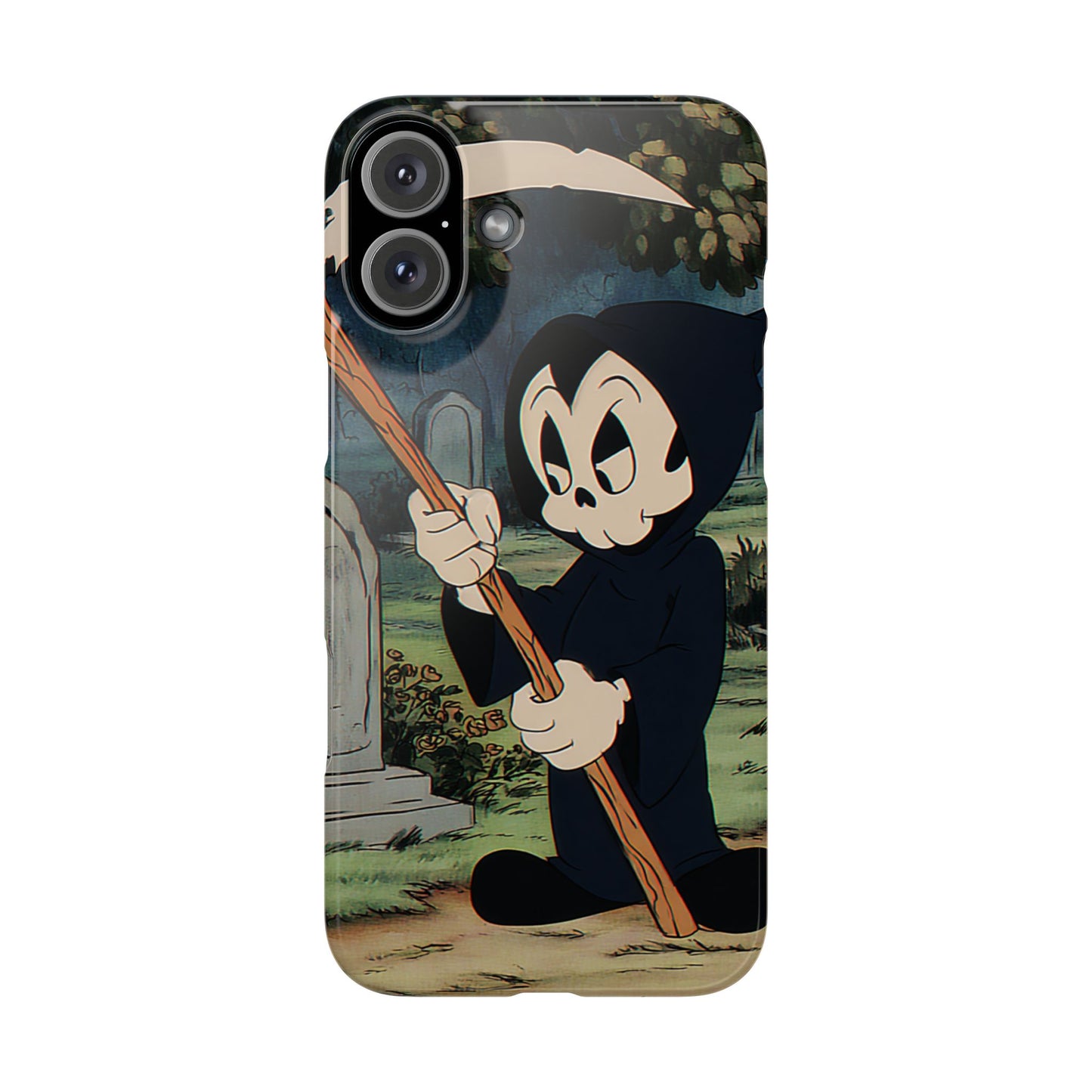 Grim Reaper Snap Case, Halloween Phone Case, Cute Death Phone Cover, Spooky Accessories, Unique Phone Protector
