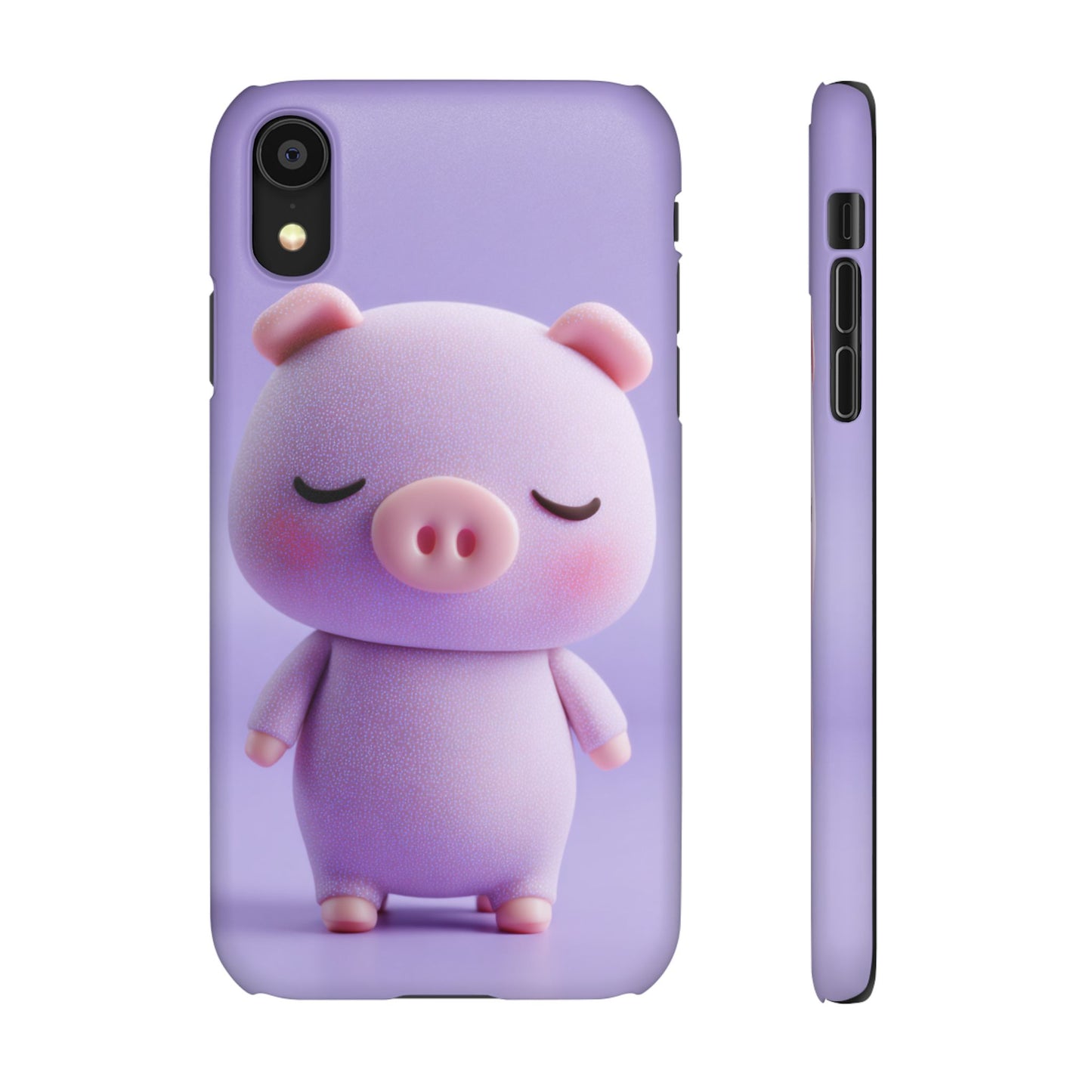 Cute Pig Snap Case for iPhone, Animal Lovers Phone Cover, Kawaii Aesthetic Accessory, Birthday Gift, Unique Phone Protection