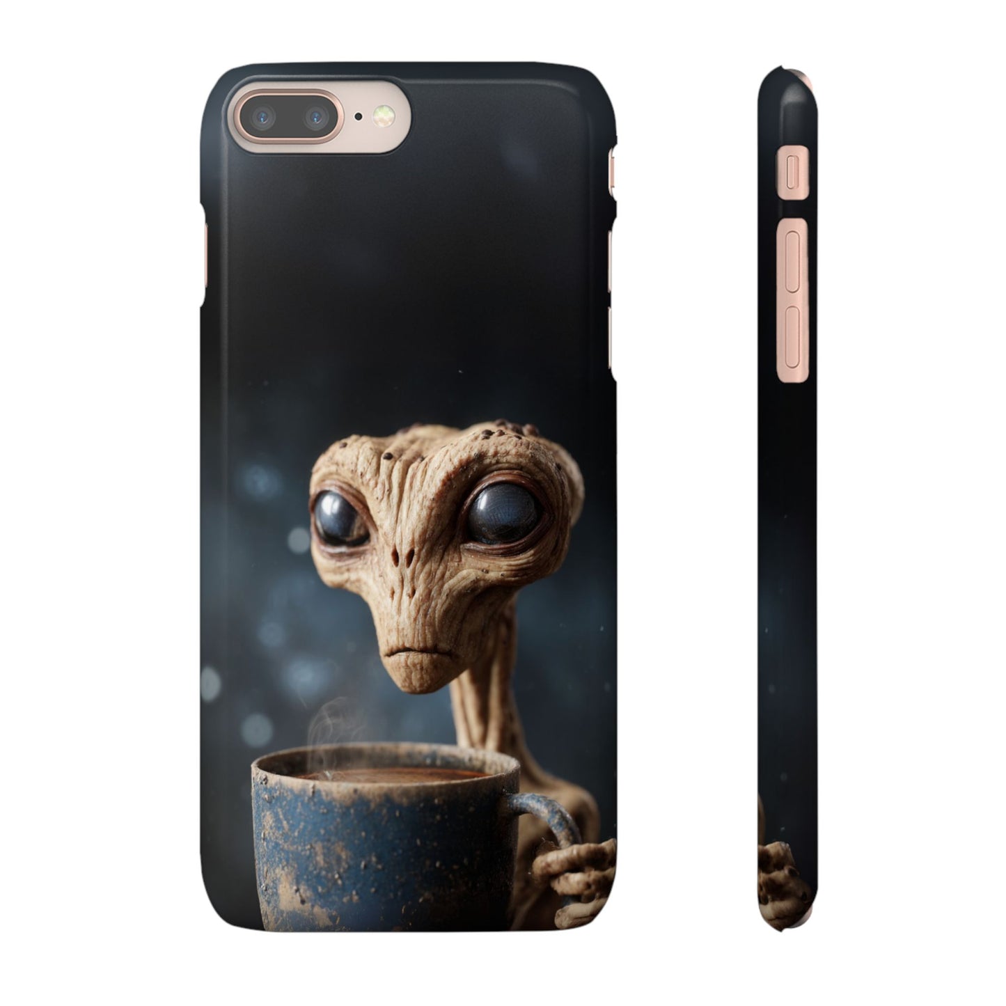 Alien Coffee Snap Case, Unique Phone Cover, Pop Culture Accessory, Gift for Sci-Fi Lovers, Customizable Phone Case
