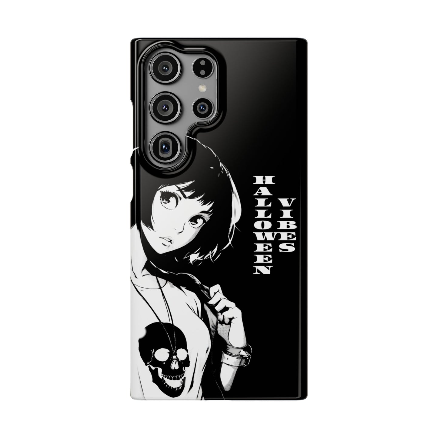 Halloween Vibes Snap Case Black and White Protective Phone Cover for iPhone and Samsung