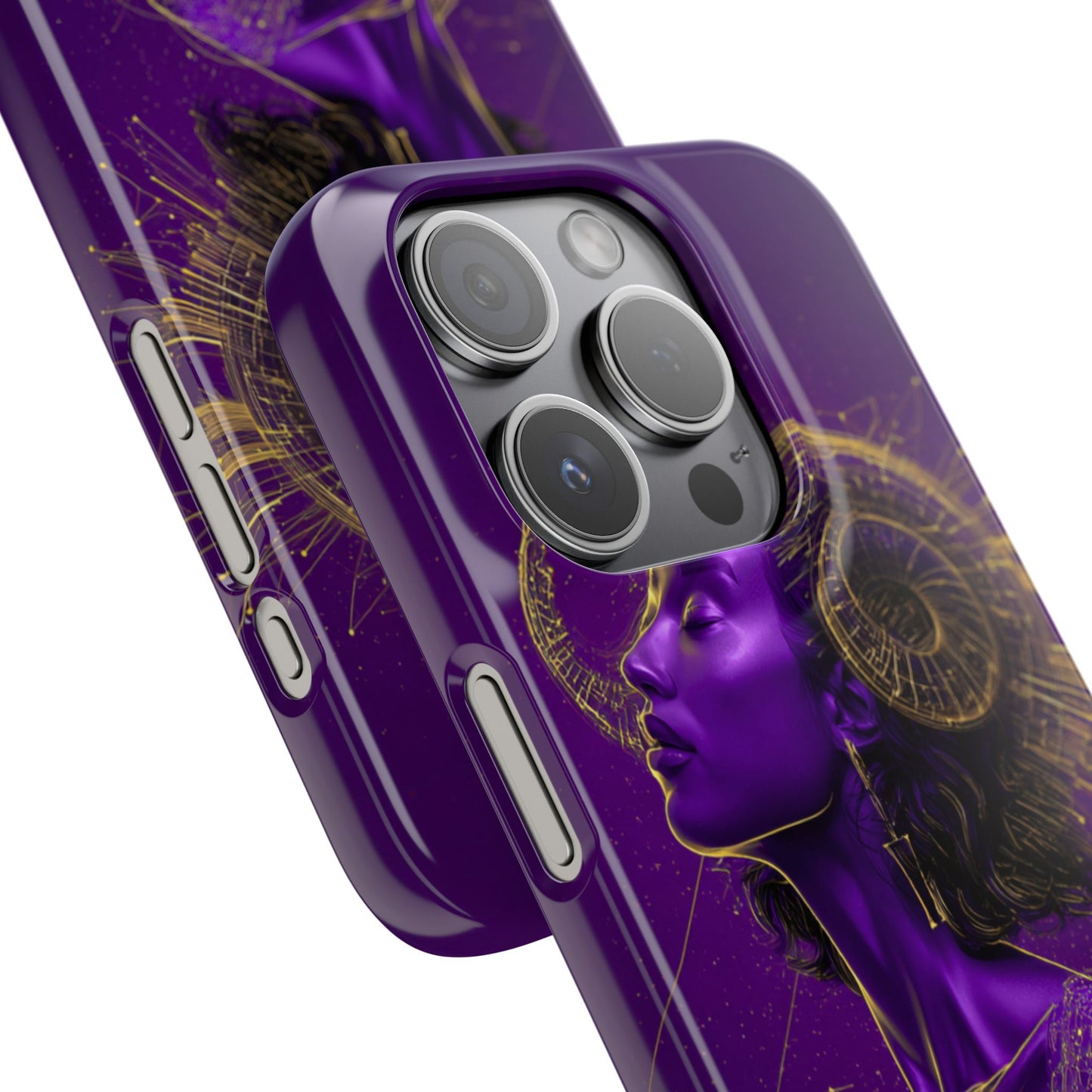 Purple & Gold Celestial Virgo Phone Case – Snap Cover for Samsung & iPhone