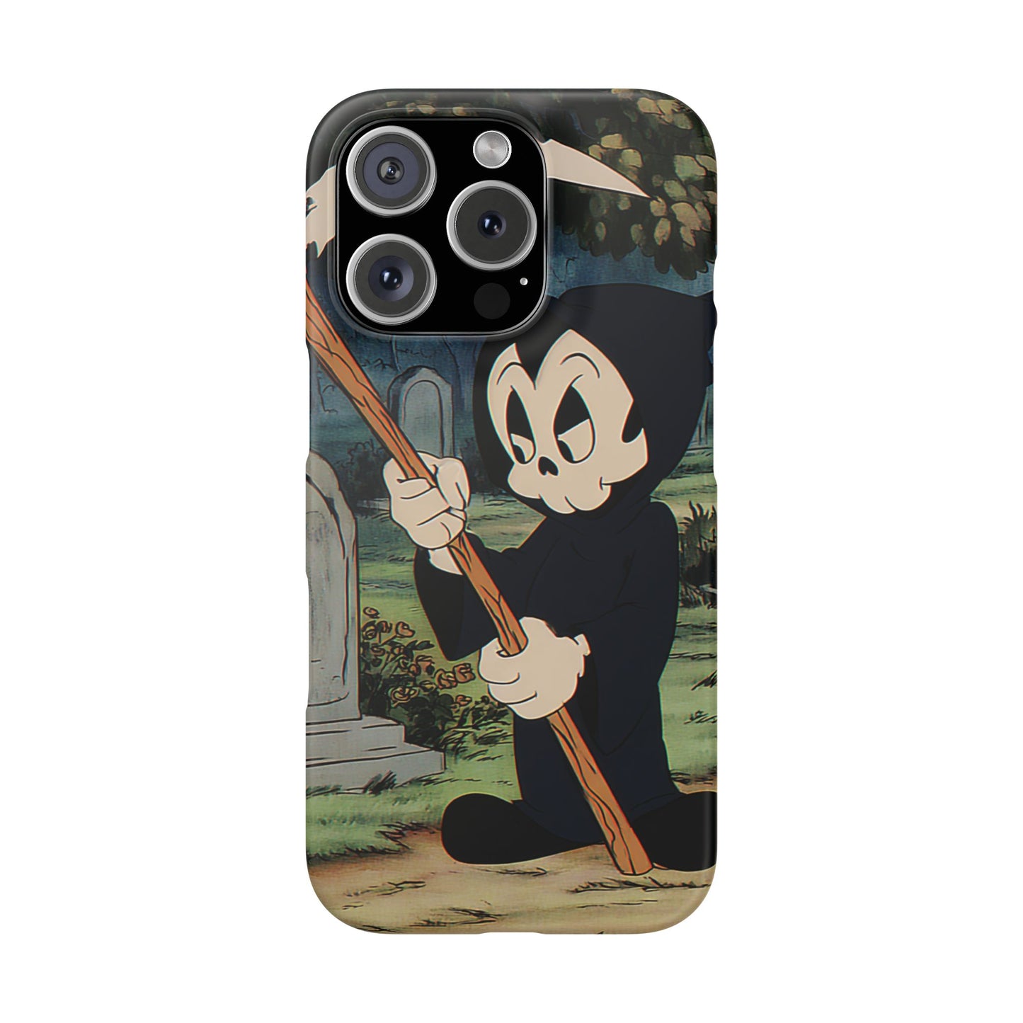 Grim Reaper Snap Case, Halloween Phone Case, Cute Death Phone Cover, Spooky Accessories, Unique Phone Protector