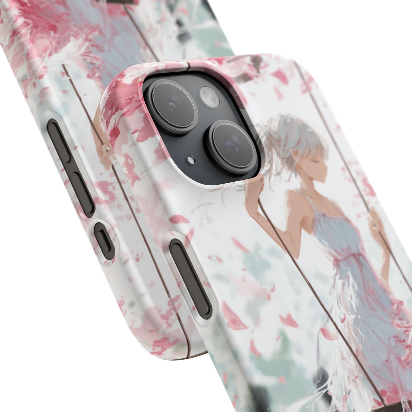 Elegant Floral Snap Cases for iPhone, Personalized Phone Covers, Cute Spring Gifts, Anime Aesthetic Accessories, Flower-themed Cell [...]