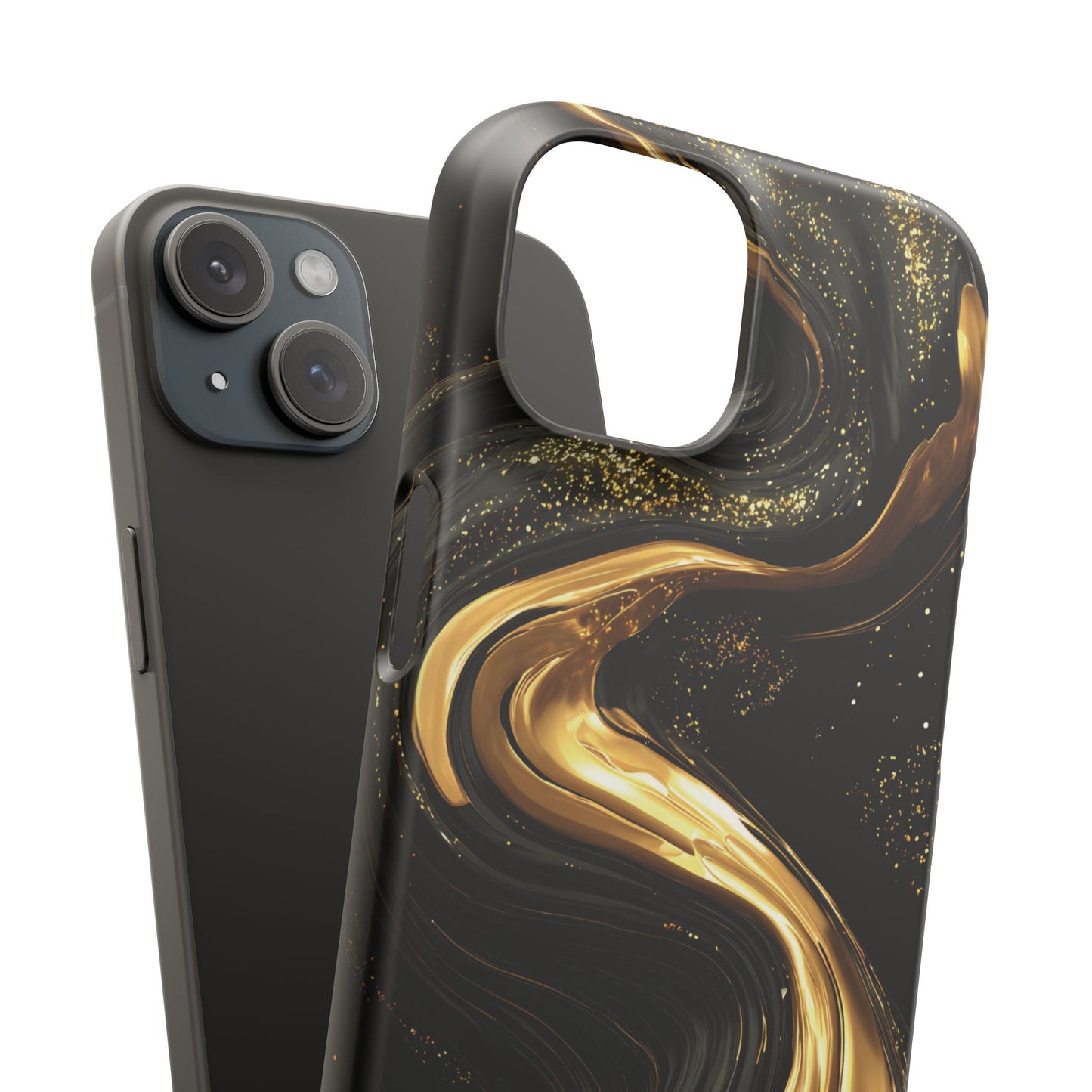 Elegant Gold Swirl Snap Case - Stylish Phone Cover, Modern Accessory, Gift for Her, Luxe Phone Case, Trendy Decor