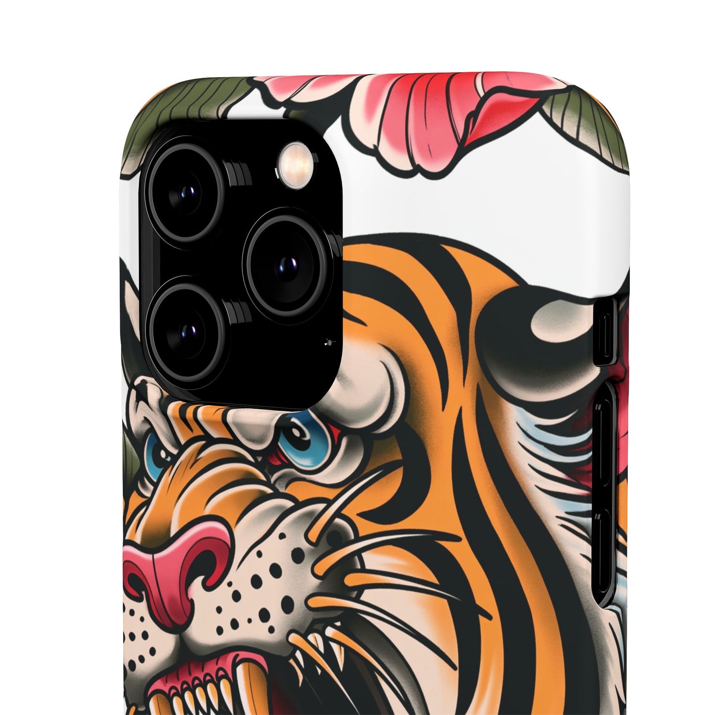 Tiger Floral Phone Case — Vintage Roaring Tiger Snap Case