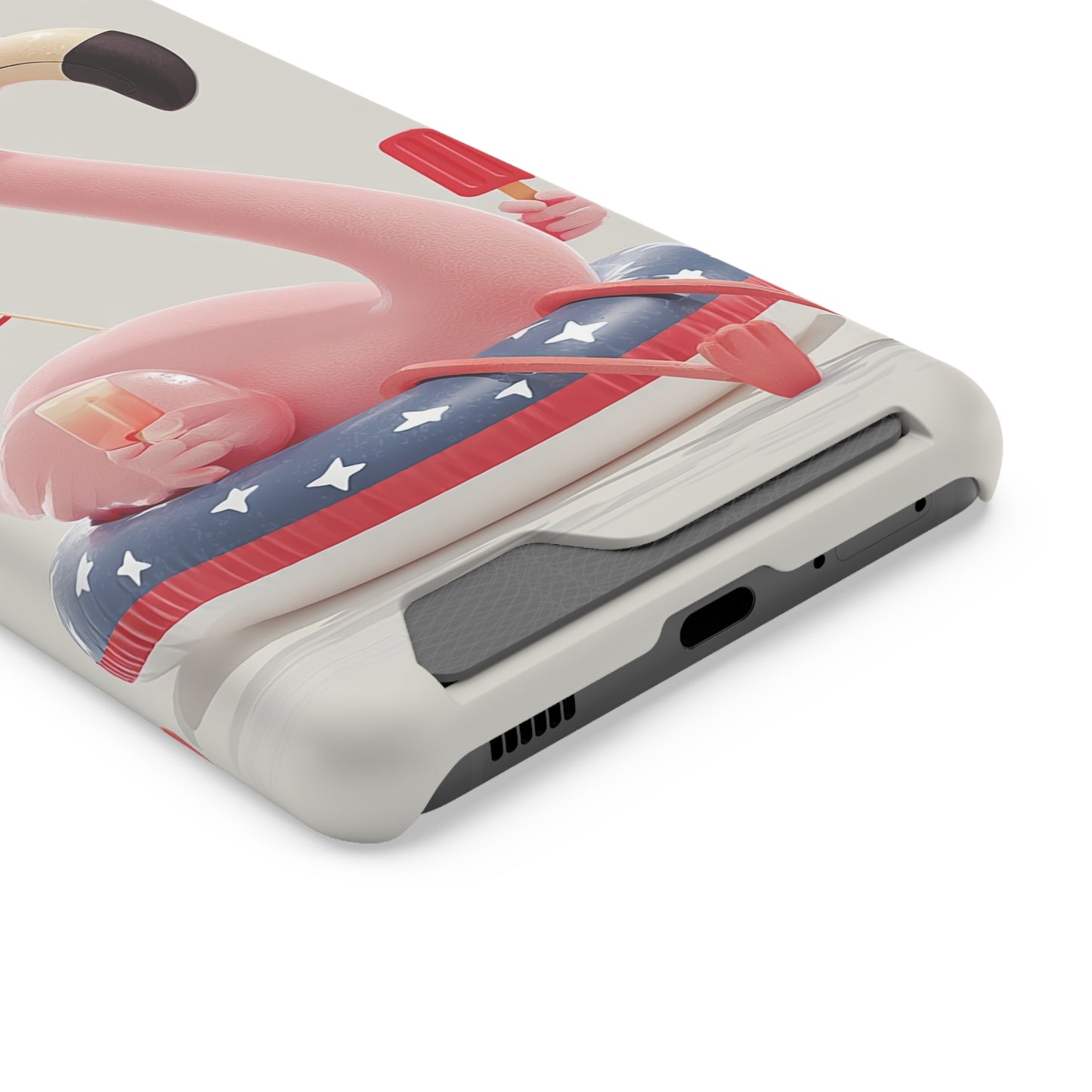Summer Vibes Phone Case with Card Holder, Cute Flamingo Design, Tropical Cell Phone Accessory, Beach Lover Gift, Fun Summer Accessory, [...]