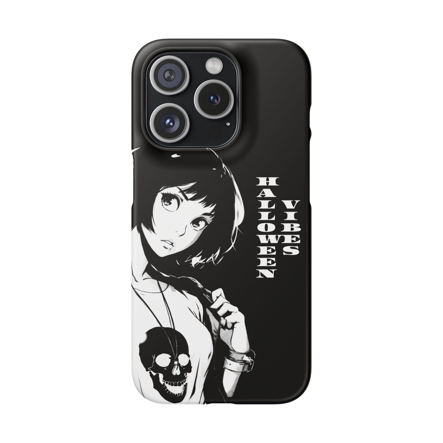 Halloween Vibes Snap Case Black and White Protective Phone Cover for iPhone and Samsung