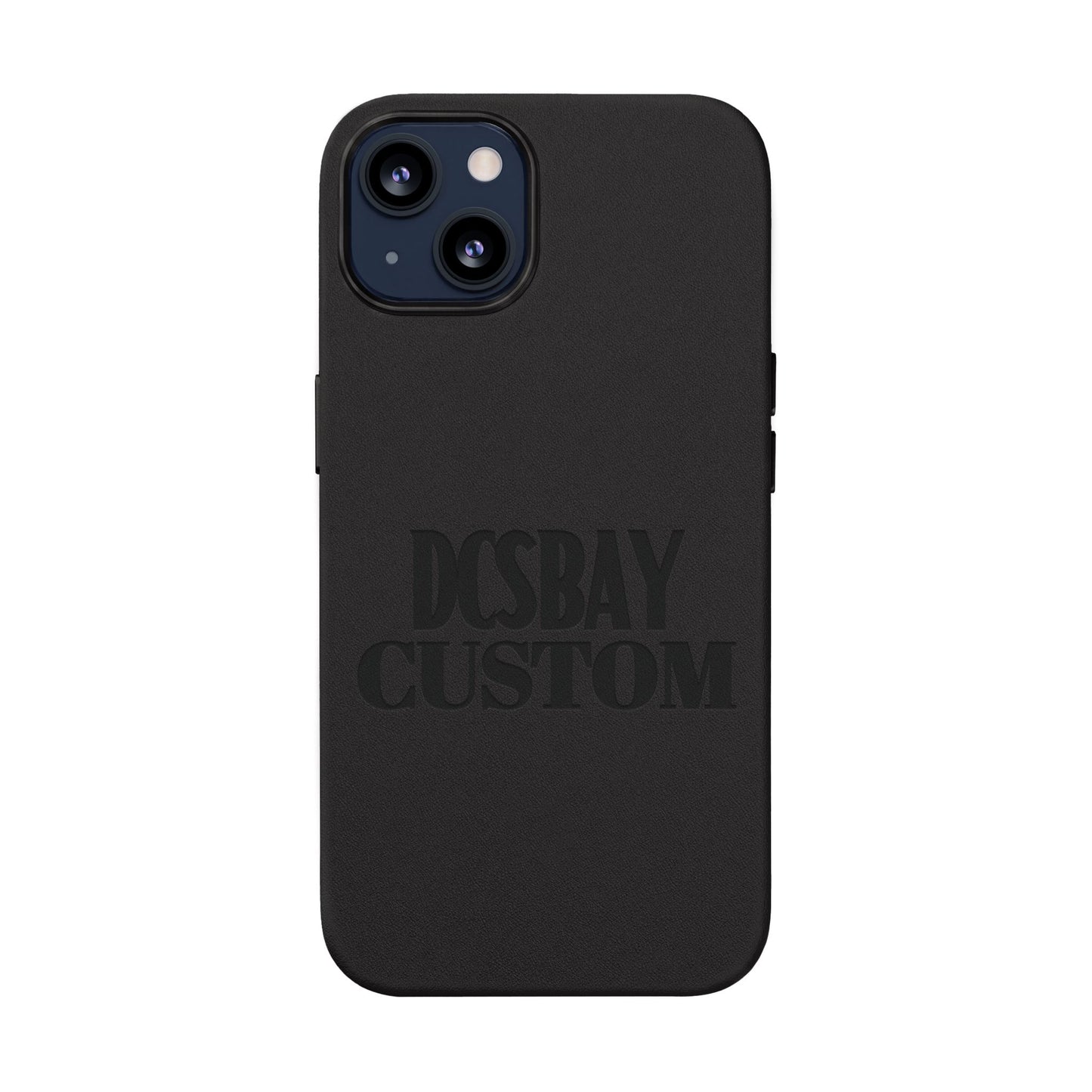 Engraved PU Leather Phone Case — Minimal Bear Silhouette