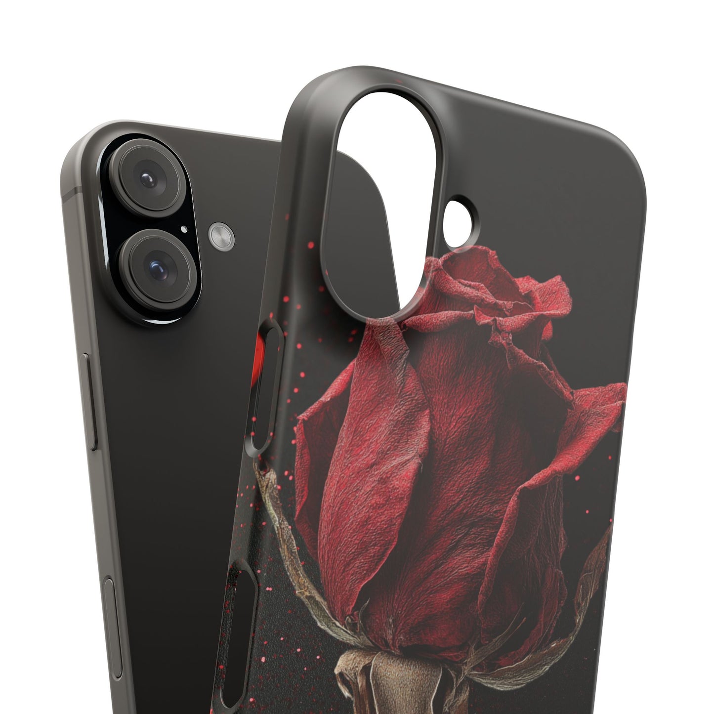 Romantic Rose Snap Case, Floral Phone Cover, Valentines Day Gift, Trendy Mobile Accessory, Heart Design Case, Elegant Phone Protector