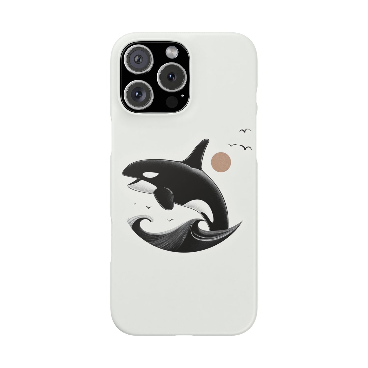 Whale Splash Phone Case | Ocean Lover Gift, Marine Art, Snap Cases, Cute Whale Design, Custom Phone Accessories