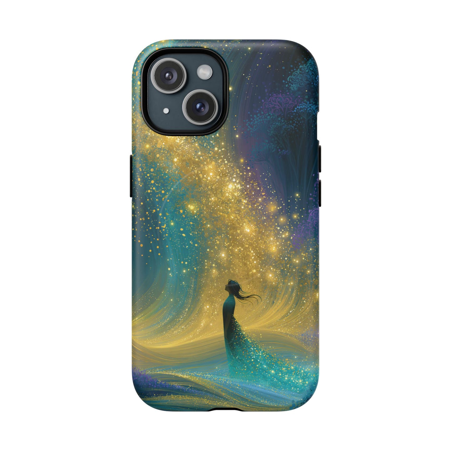 Mystical Nightfall Phone Case — Starry Silhouette Tough Magnetic Case