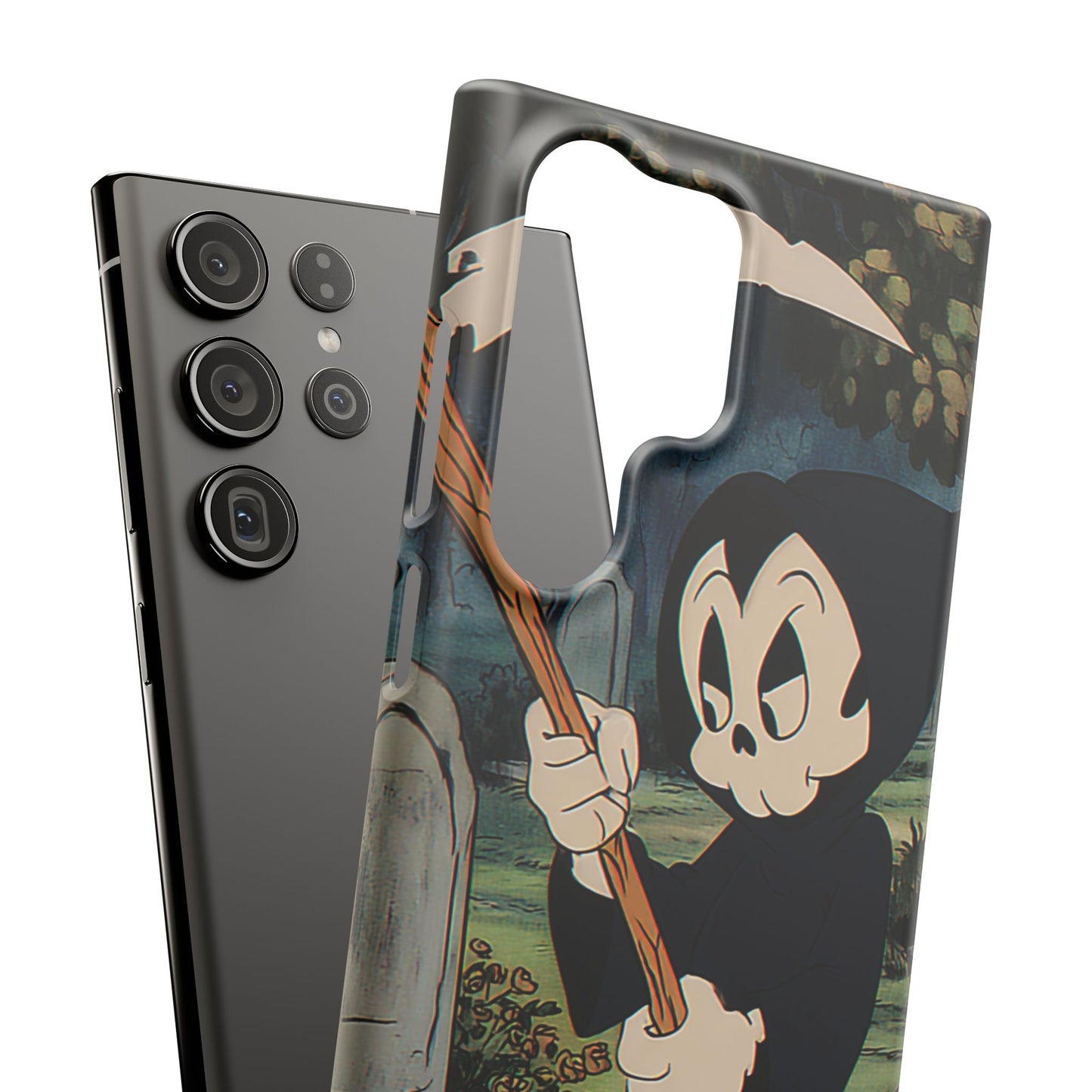 Grim Reaper Snap Case, Halloween Phone Case, Cute Death Phone Cover, Spooky Accessories, Unique Phone Protector