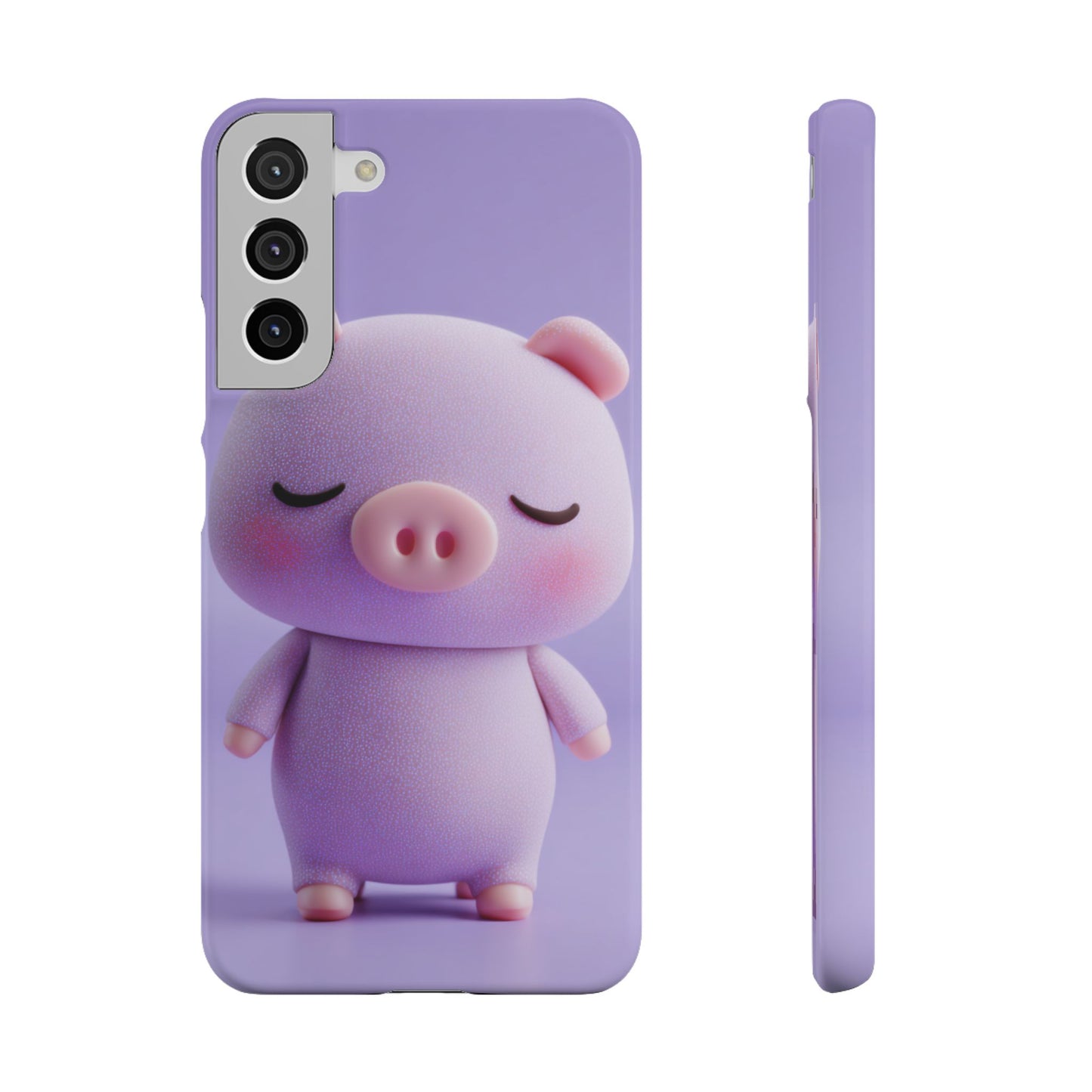 Cute Pig Snap Case for iPhone, Animal Lovers Phone Cover, Kawaii Aesthetic Accessory, Birthday Gift, Unique Phone Protection