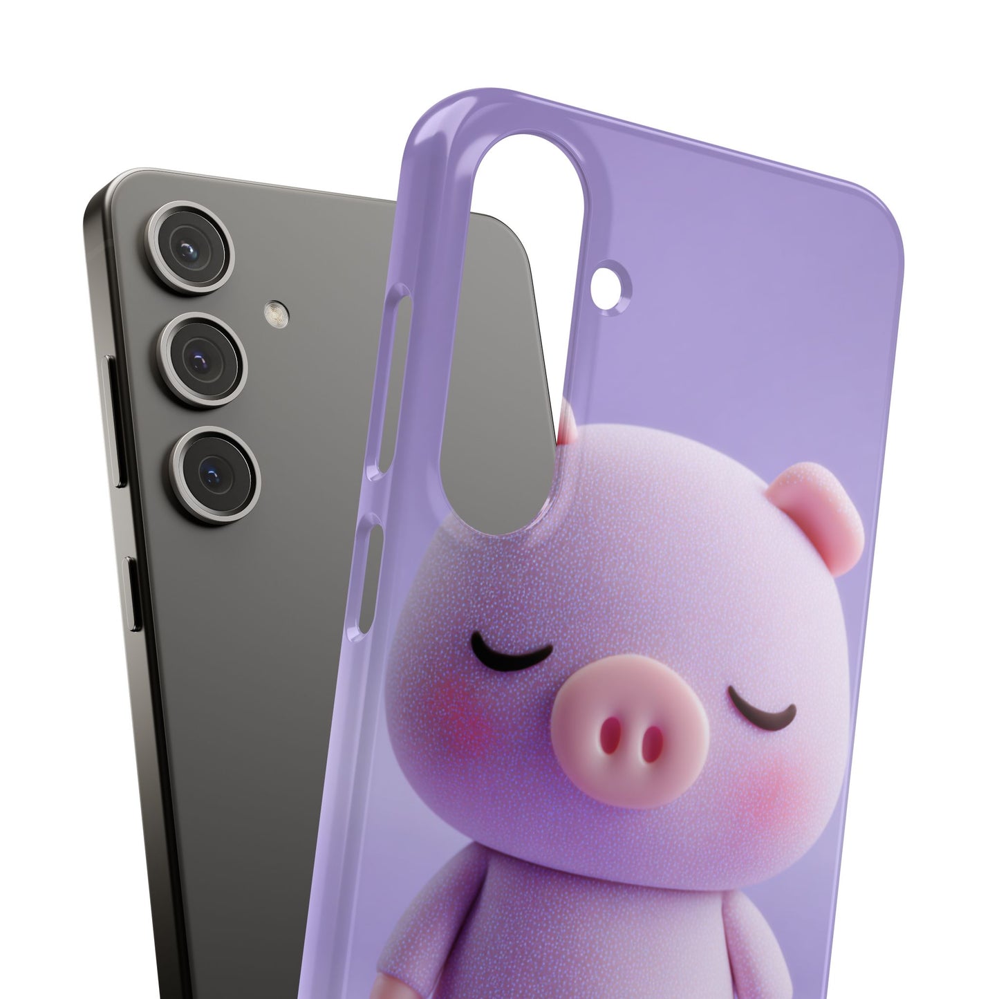 Cute Pig Snap Case for iPhone, Animal Lovers Phone Cover, Kawaii Aesthetic Accessory, Birthday Gift, Unique Phone Protection