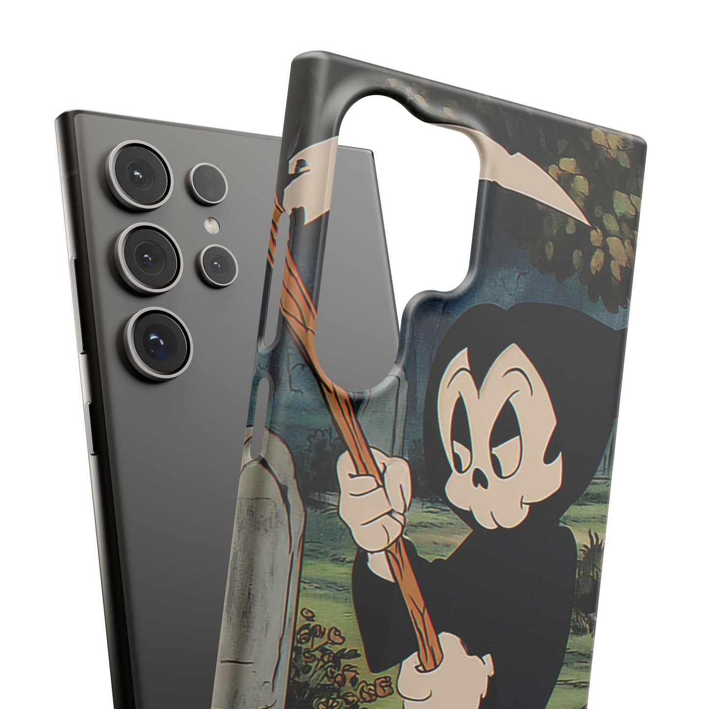 Grim Reaper Snap Case, Halloween Phone Case, Cute Death Phone Cover, Spooky Accessories, Unique Phone Protector