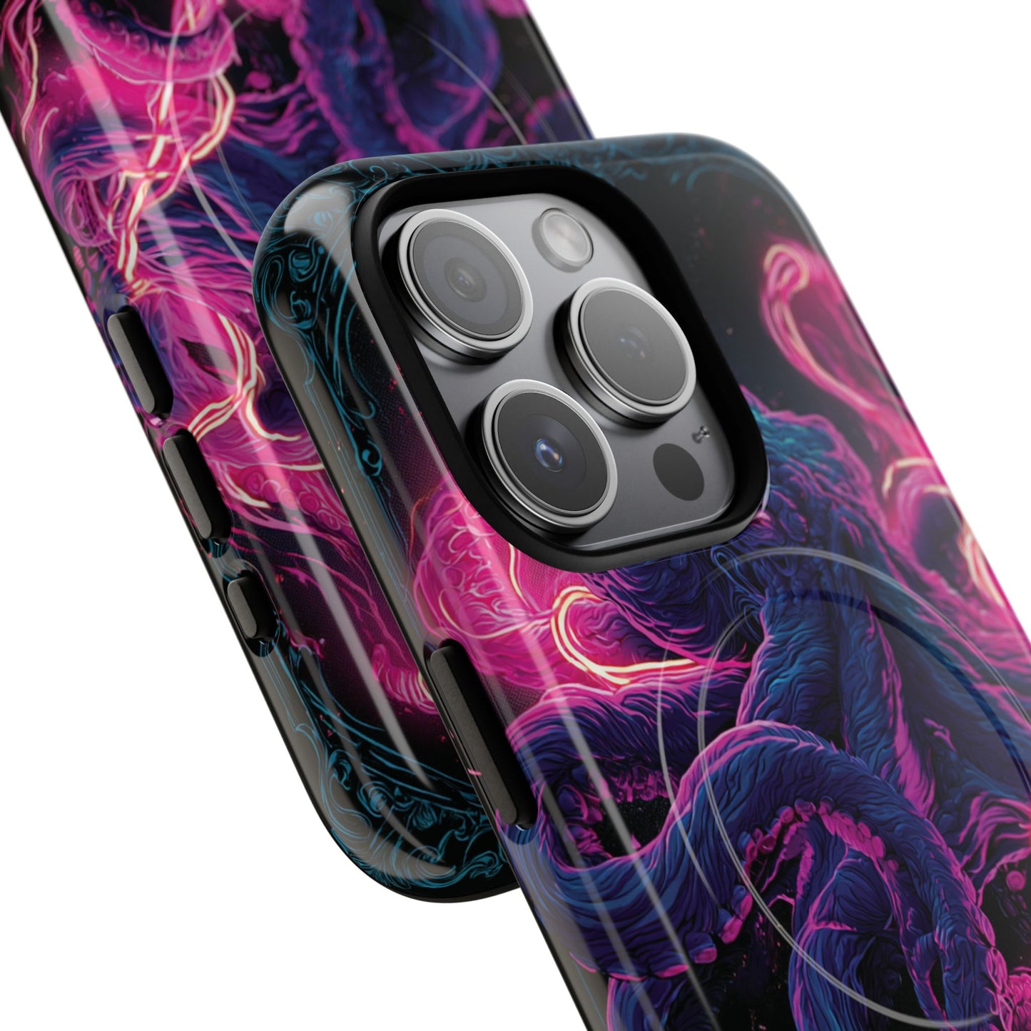 Neon Octopus Phone Case — Tough Magnetic Protective Cover