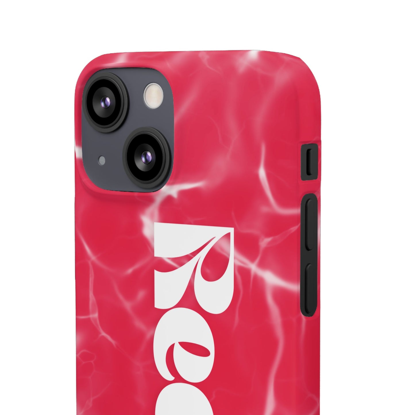 Vibrant Red Snap Case for iPhone, Trendy Phone Cover, Gift for Her, Summer Accessory, Stylish Tech Protection