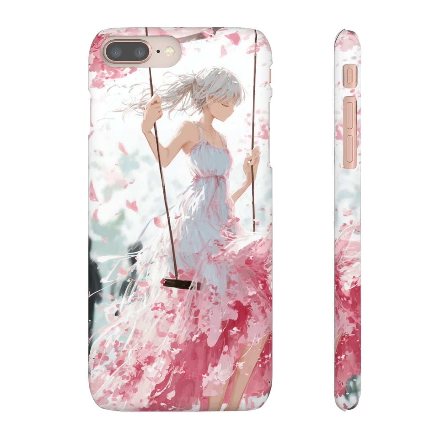 Elegant Floral Snap Cases for iPhone, Personalized Phone Covers, Cute Spring Gifts, Anime Aesthetic Accessories, Flower-themed Cell [...]