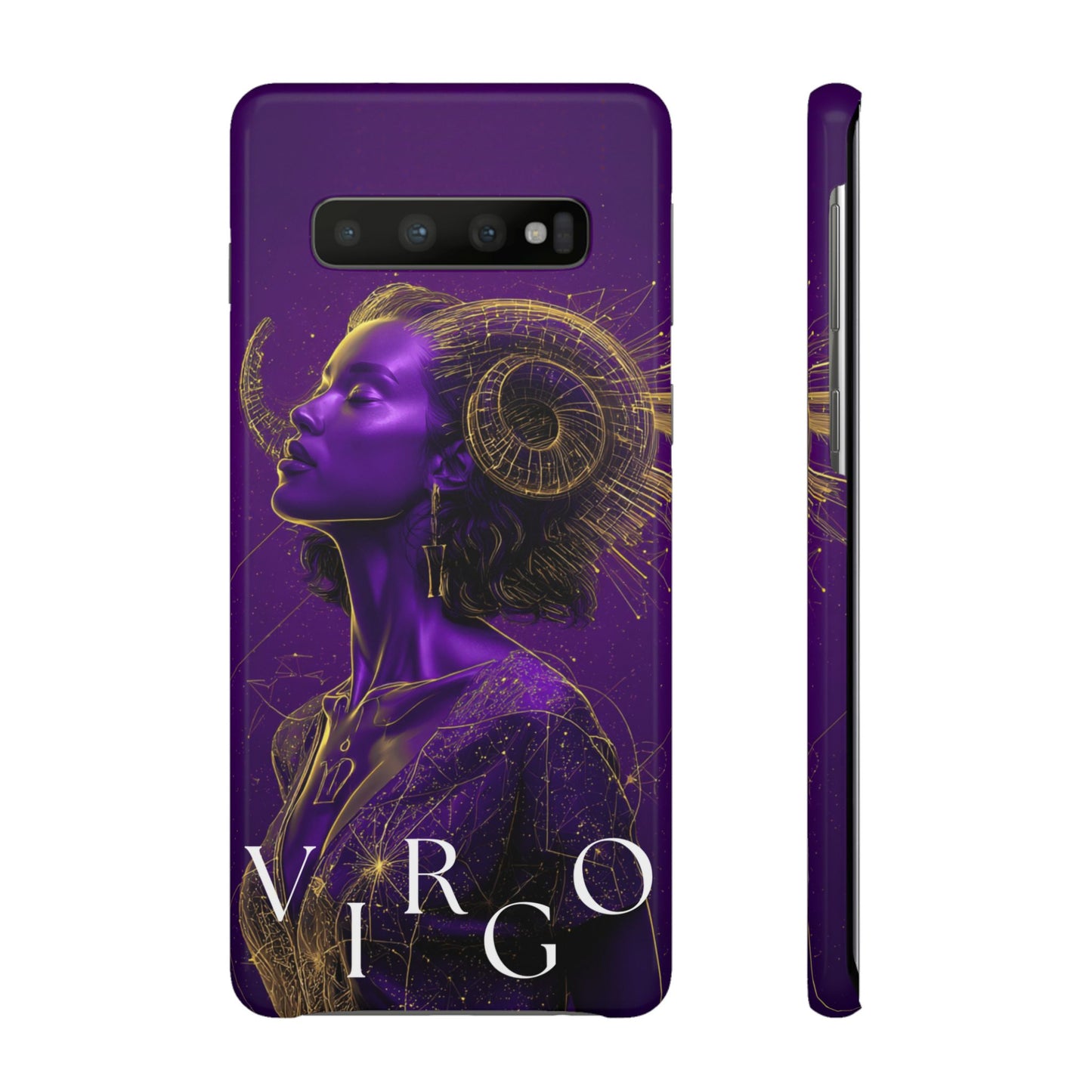 Purple Gold Celestial Virgo Snap Case and Protective Cover for Samsung and iPhone
