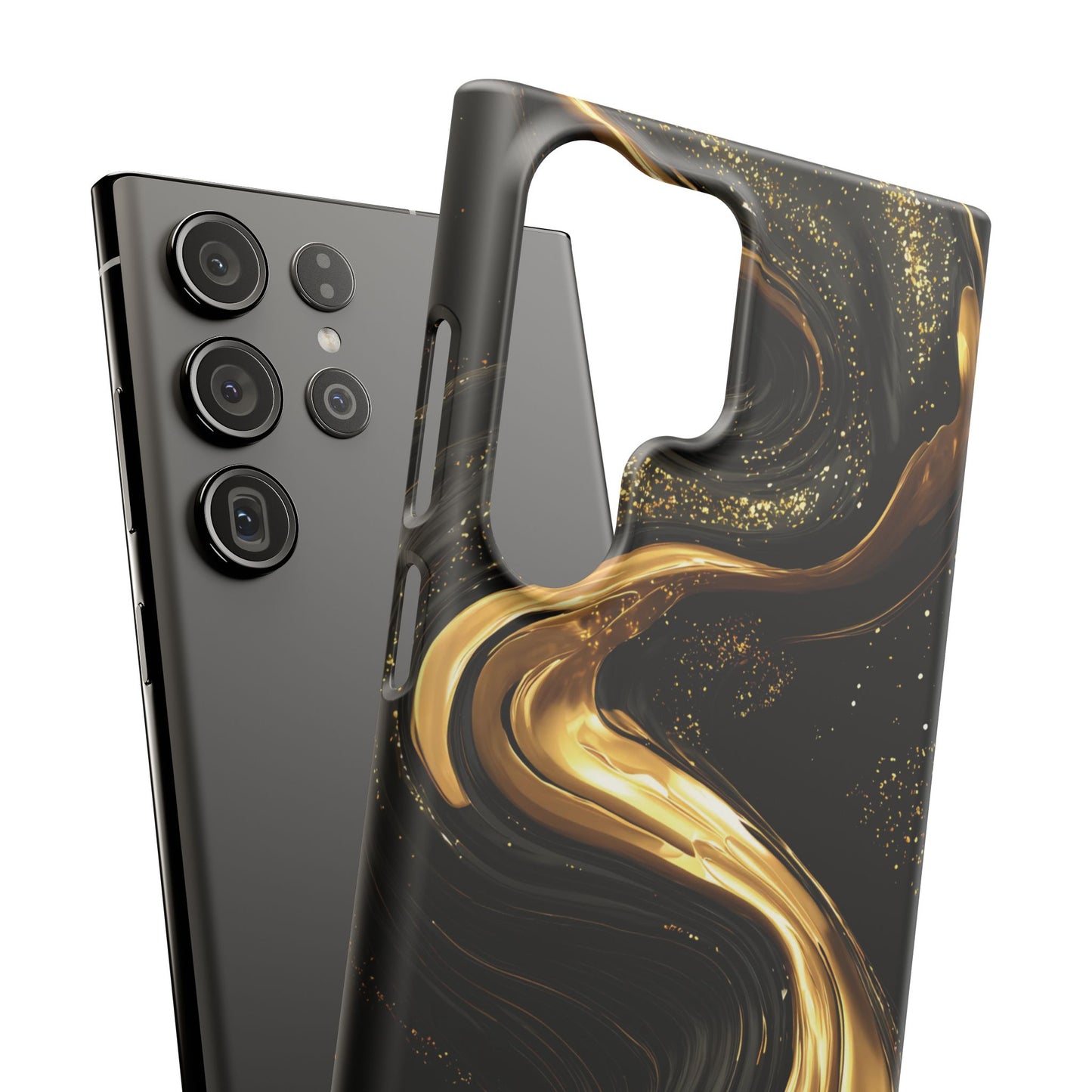 Elegant Gold Swirl Snap Case - Stylish Phone Cover, Modern Accessory, Gift for Her, Luxe Phone Case, Trendy Decor