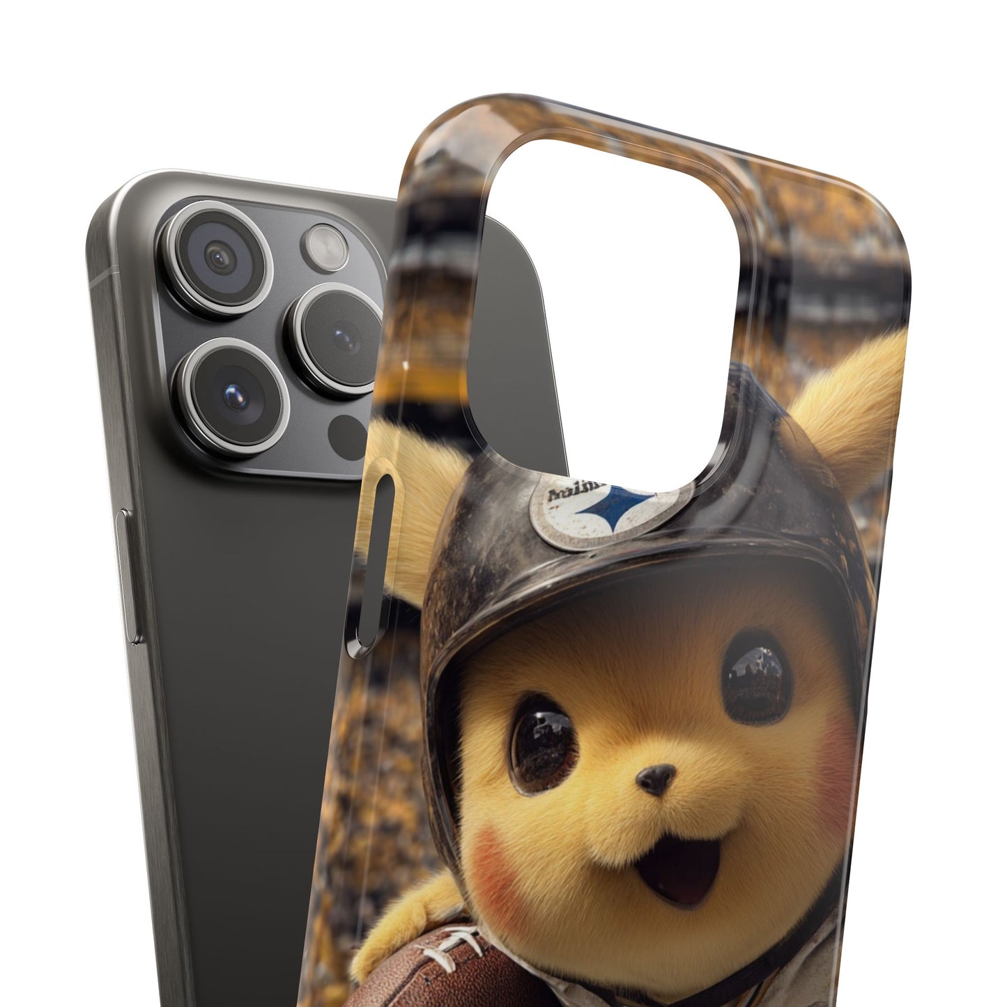 Fun Character Sports Snap Case, Phone Case, Fun Tech Accessory, Cute Gift for Gamers, Football Lovers, Kids.