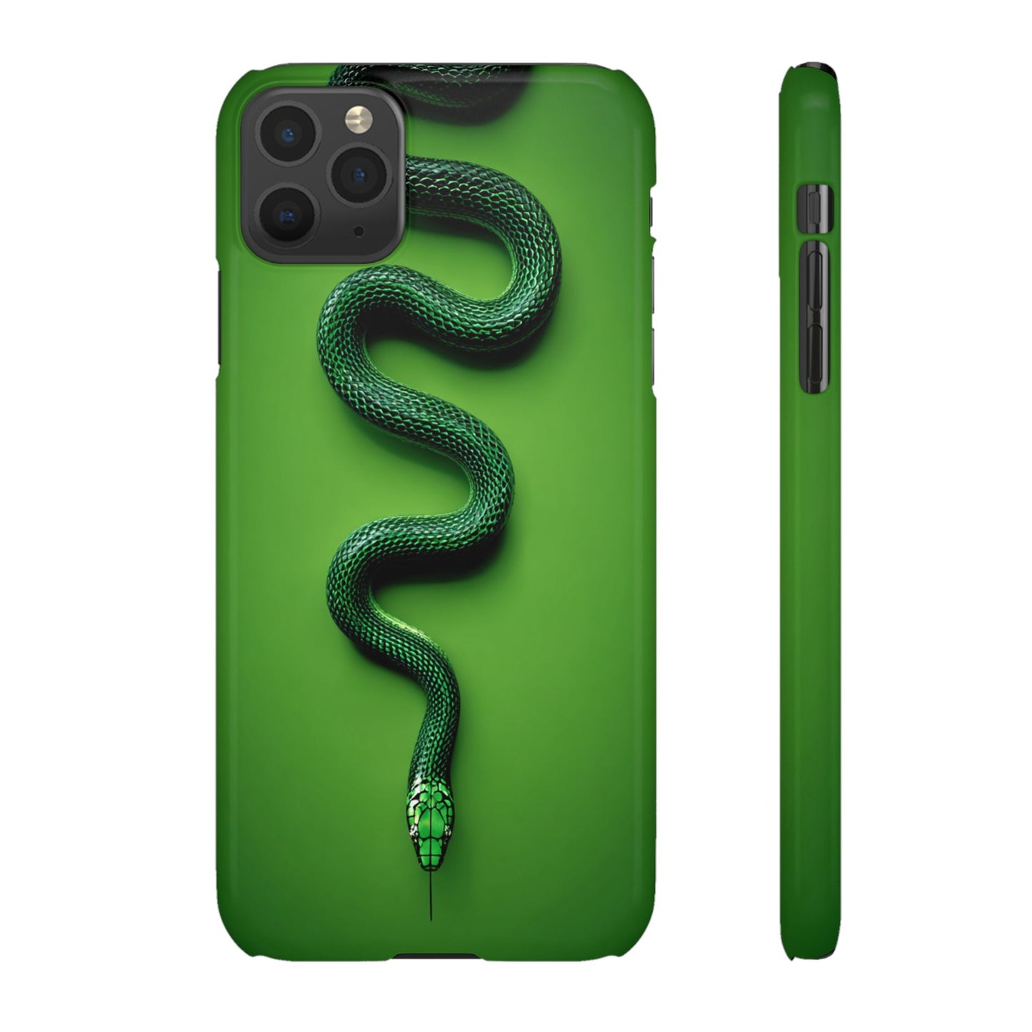 Green Snake Snap Case for iPhone, Stylish Phone Cover, Unique Gift, Trendy Accessory, Birthday, Nature Lover's Phone Case