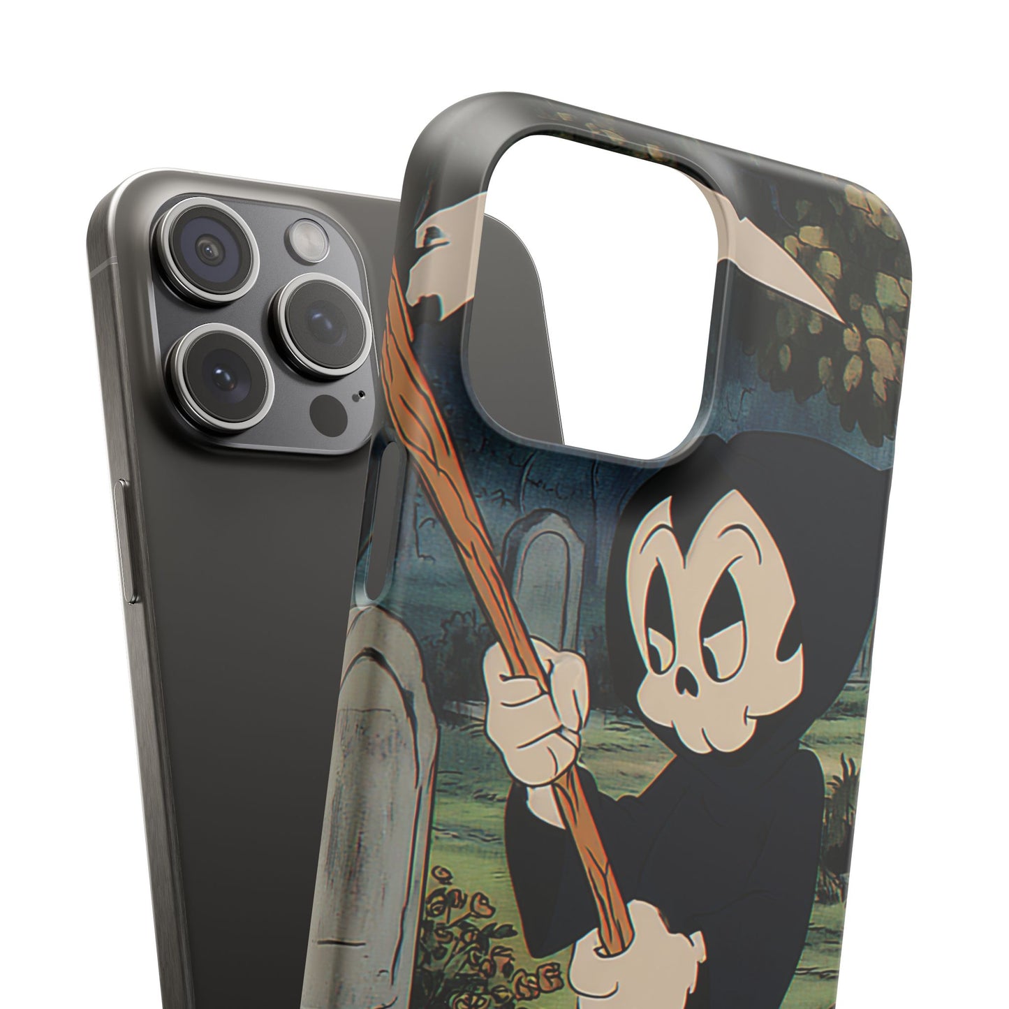 Grim Reaper Snap Case, Halloween Phone Case, Cute Death Phone Cover, Spooky Accessories, Unique Phone Protector