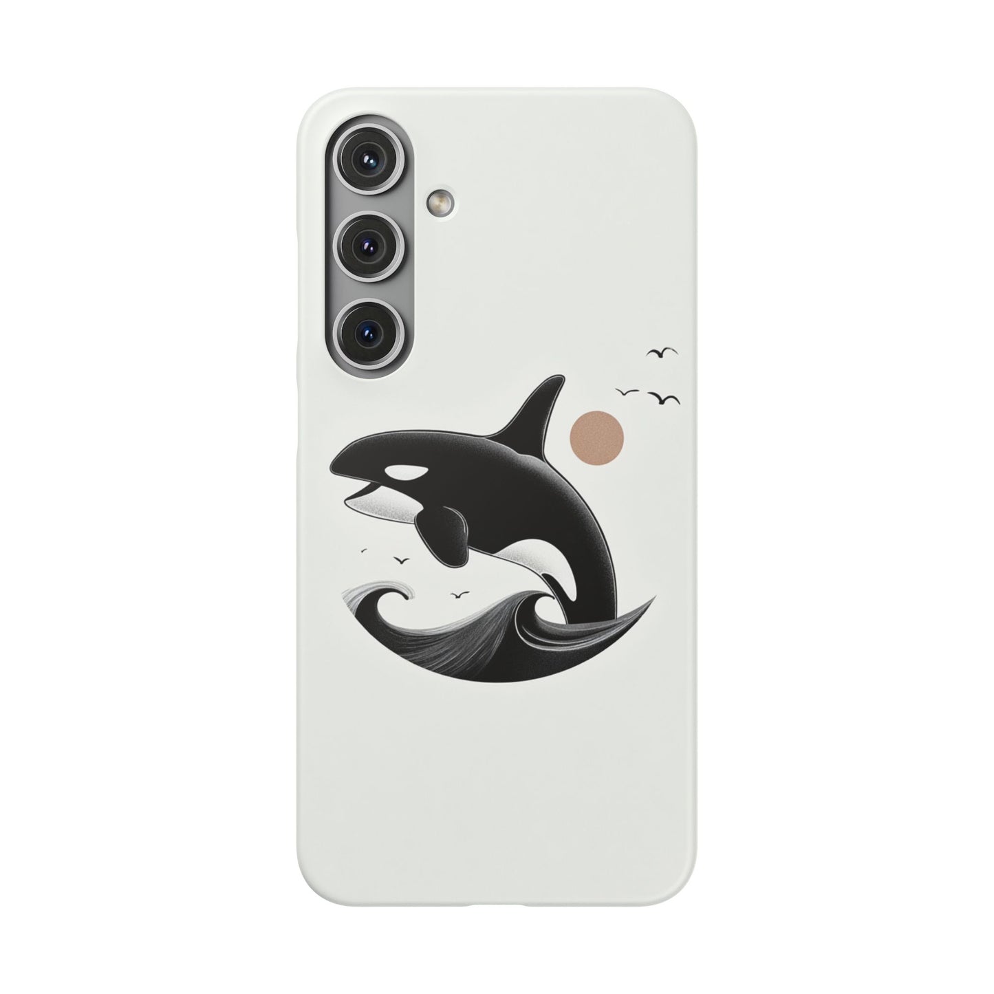 Whale Splash Phone Case | Ocean Lover Gift, Marine Art, Snap Cases, Cute Whale Design, Custom Phone Accessories