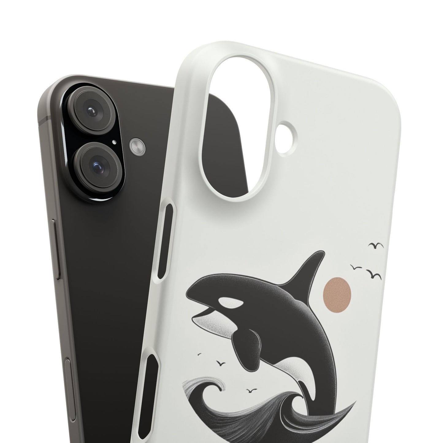 Whale Splash Phone Case | Ocean Lover Gift, Marine Art, Snap Cases, Cute Whale Design, Custom Phone Accessories