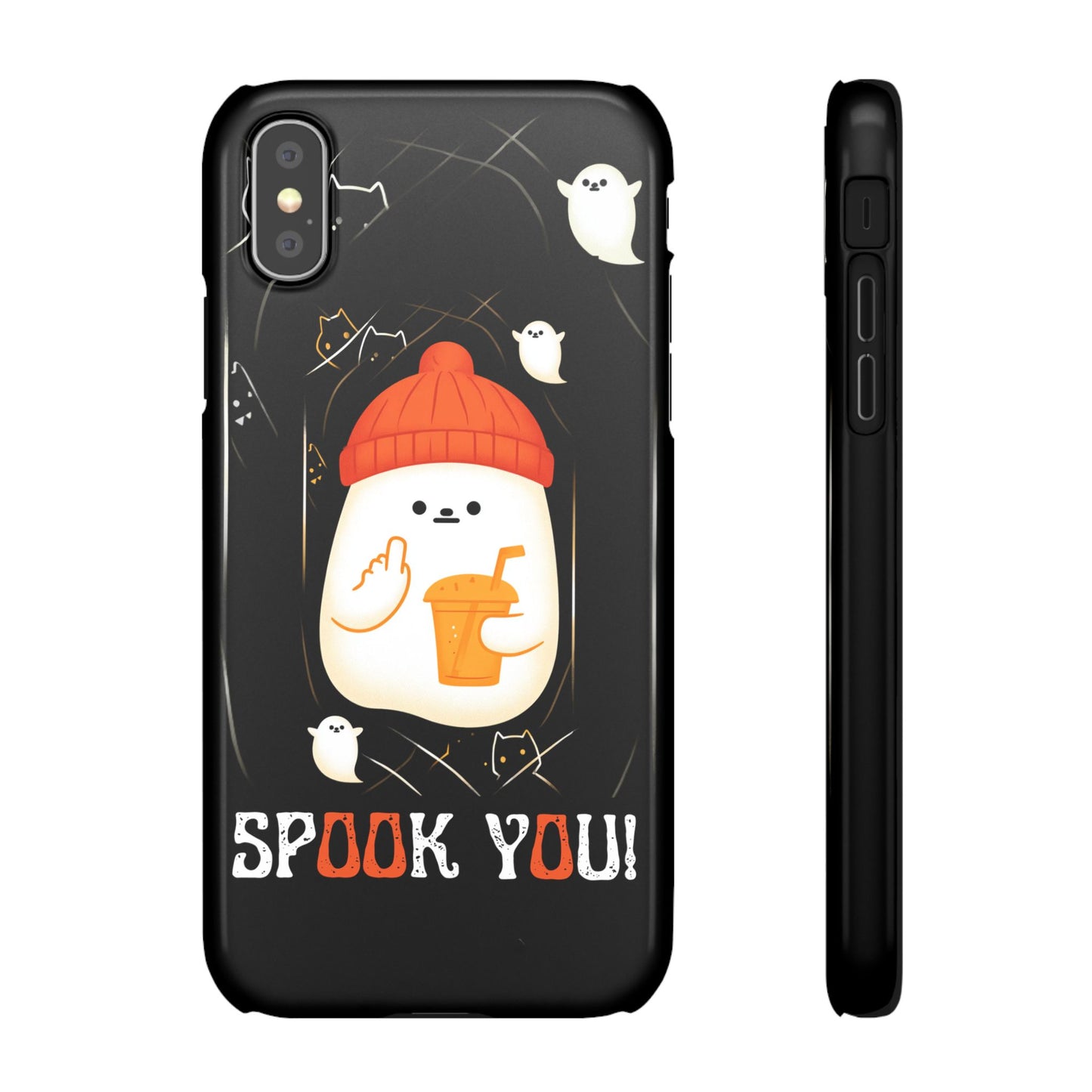 Spook You Halloween Ghost Snap Case Kawaii Protective Phone Cover for iPhone and Samsung