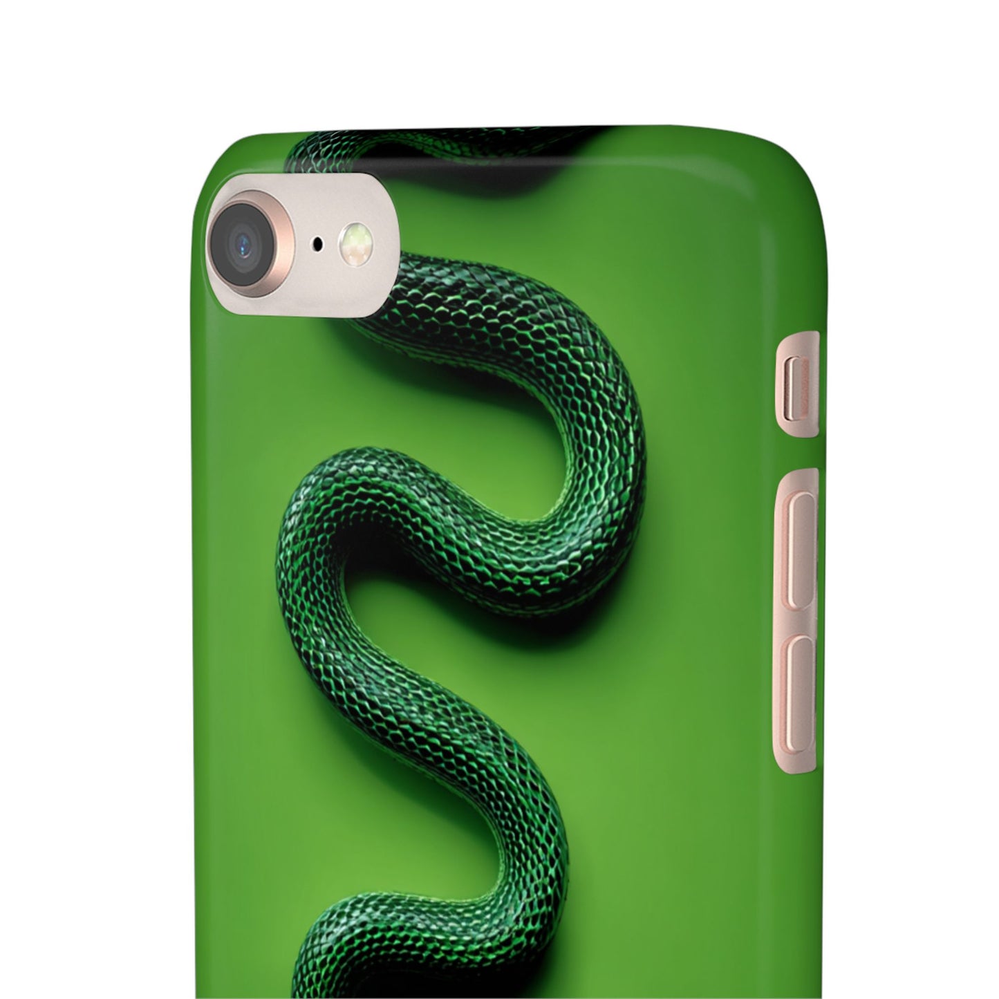 Green Snake Snap Case for iPhone, Stylish Phone Cover, Unique Gift, Trendy Accessory, Birthday, Nature Lover's Phone Case