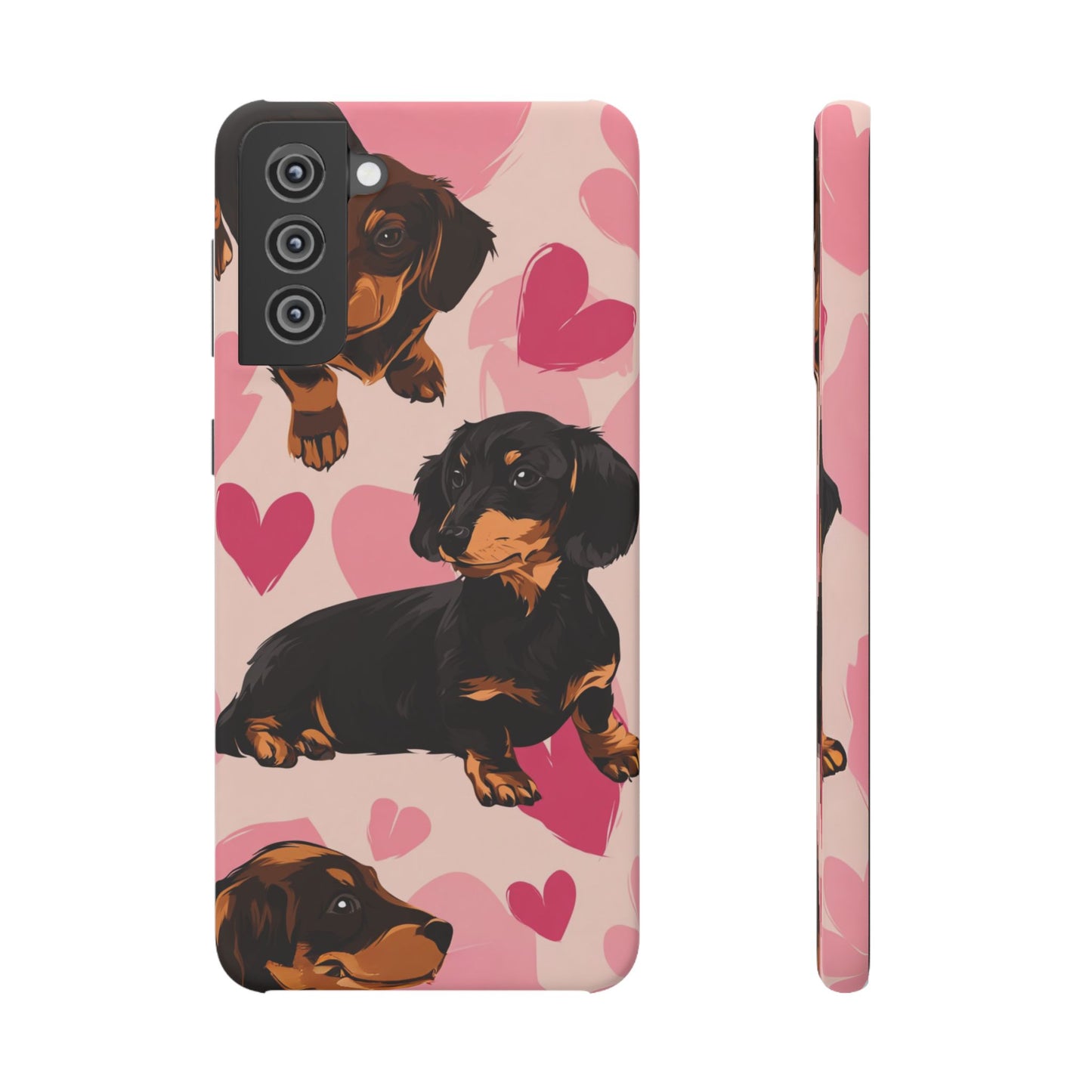 Pink Dachshund Love Phone Case for Iphone and Samsung Customistion and Free Shipping Avvialable
