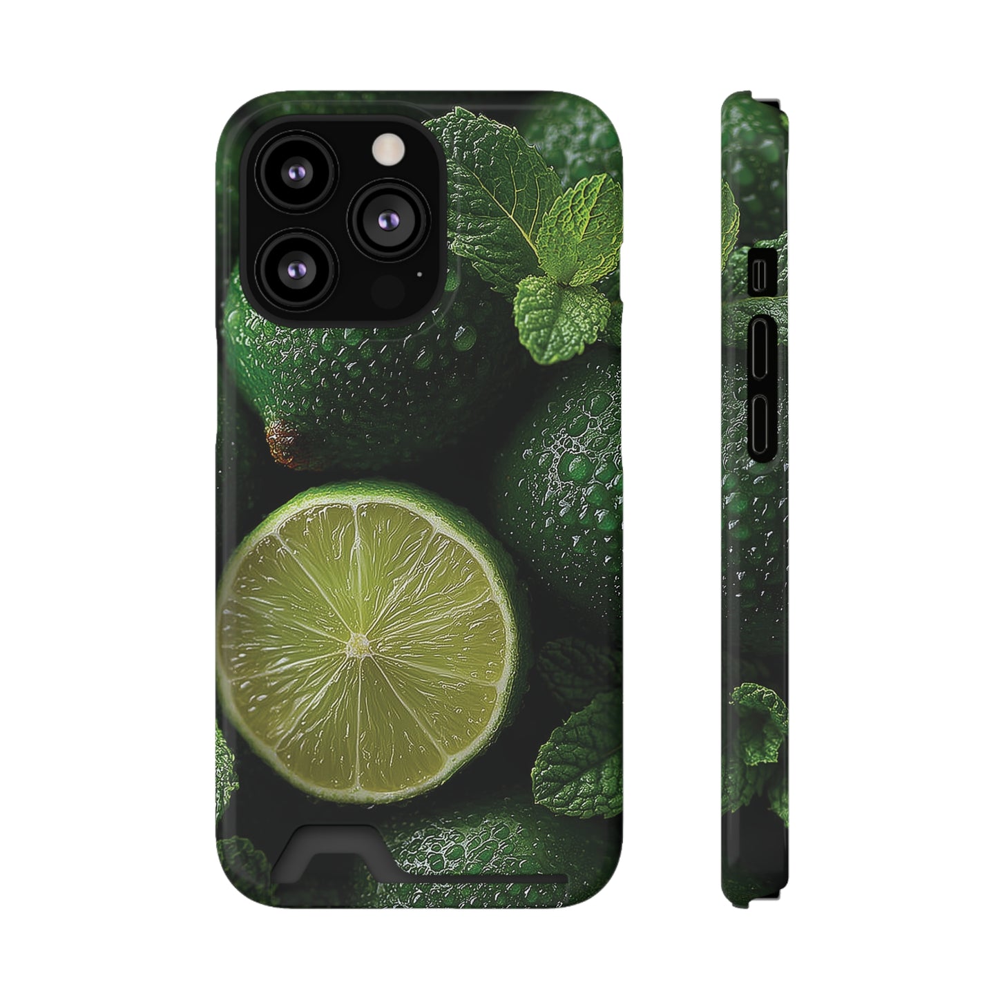 Fresh Lime Phone Case with Card Holder, Citrus Design, Perfect Gift for Summer, Stylish and Functional, Eco-friendly Accessories, [...]