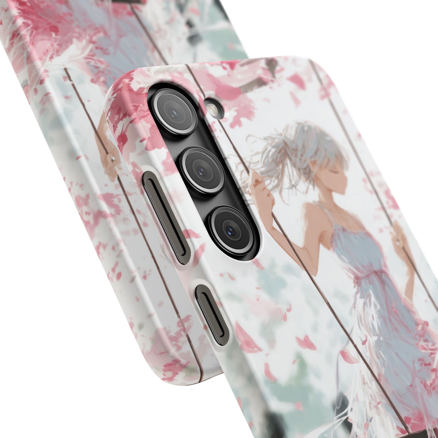 Elegant Floral Snap Cases for iPhone, Personalized Phone Covers, Cute Spring Gifts, Anime Aesthetic Accessories, Flower-themed Cell [...]