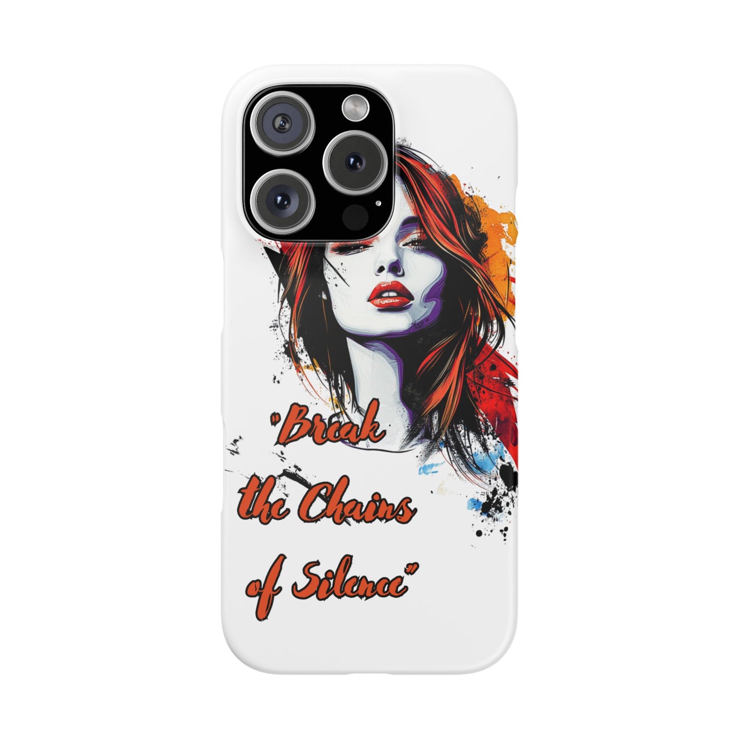 Empowering Art Snap Cases, Phone Cover, Break the Chains of Silence, Unique Gift, Inspirational Tech Accessories