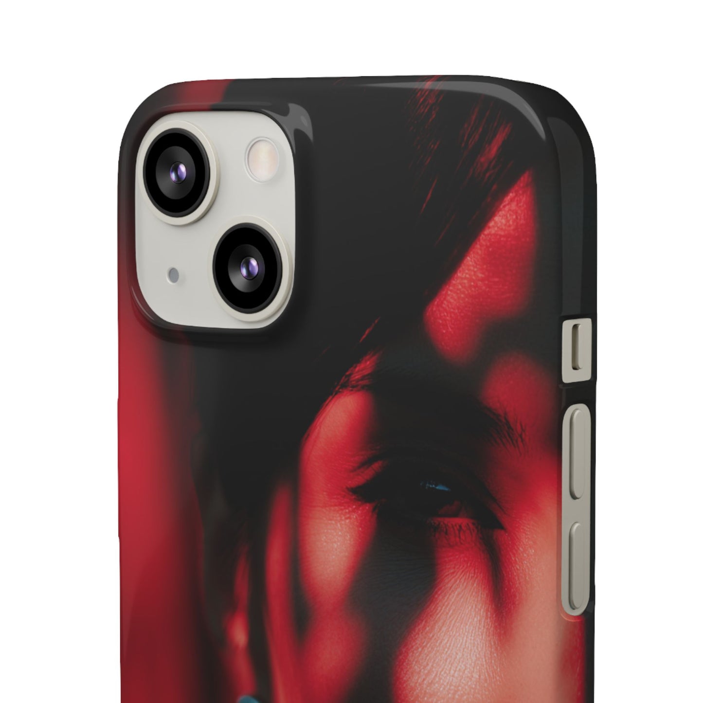 Stylish Snap Cases for Phone, Artistic Phone Cover, Unique Gifts, Red Aesthetic Case, Trendy Accessory, Vibrant Protection