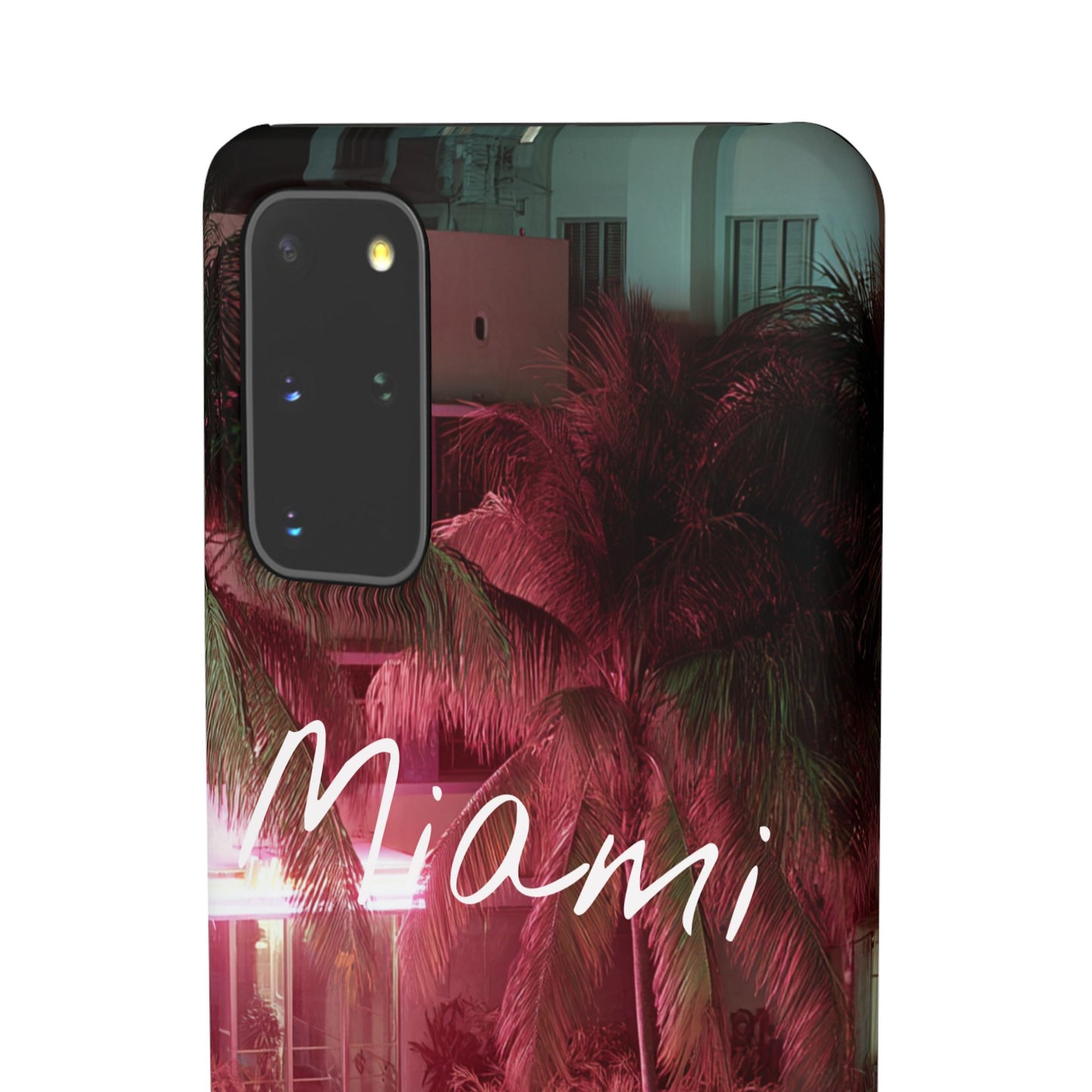 Miami Vibes Snap Case, Tropical Phone Cover, Summer Accessory, Gift for Travel Lovers, Neon Aesthetic, Beach-themed Tech