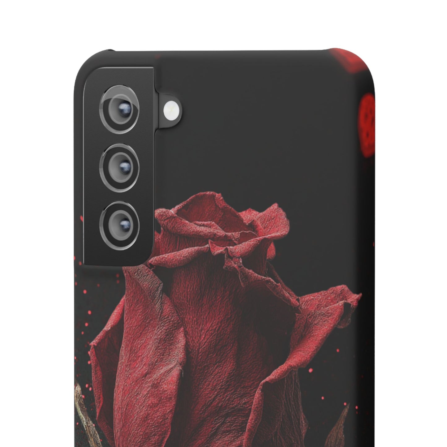 Romantic Rose Snap Case, Floral Phone Cover, Valentines Day Gift, Trendy Mobile Accessory, Heart Design Case, Elegant Phone Protector
