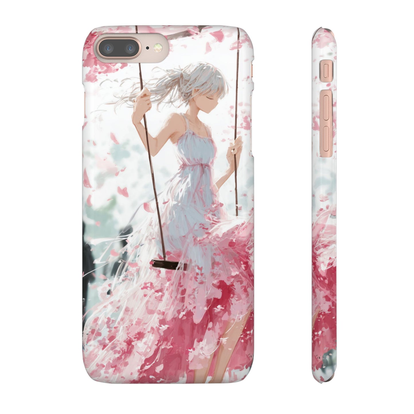 Elegant Floral Snap Cases for iPhone, Personalized Phone Covers, Cute Spring Gifts, Anime Aesthetic Accessories, Flower-themed Cell [...]