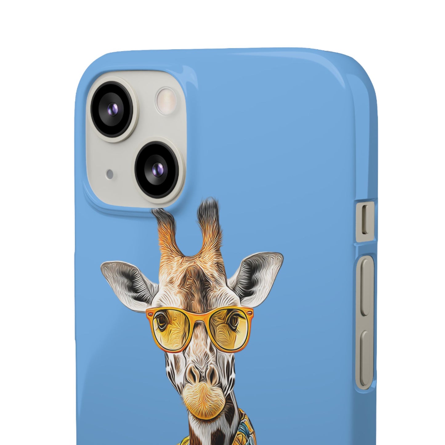 Giraffe Blue Snap Case Phone Cover for Animal Lover Iphone and Samsung models