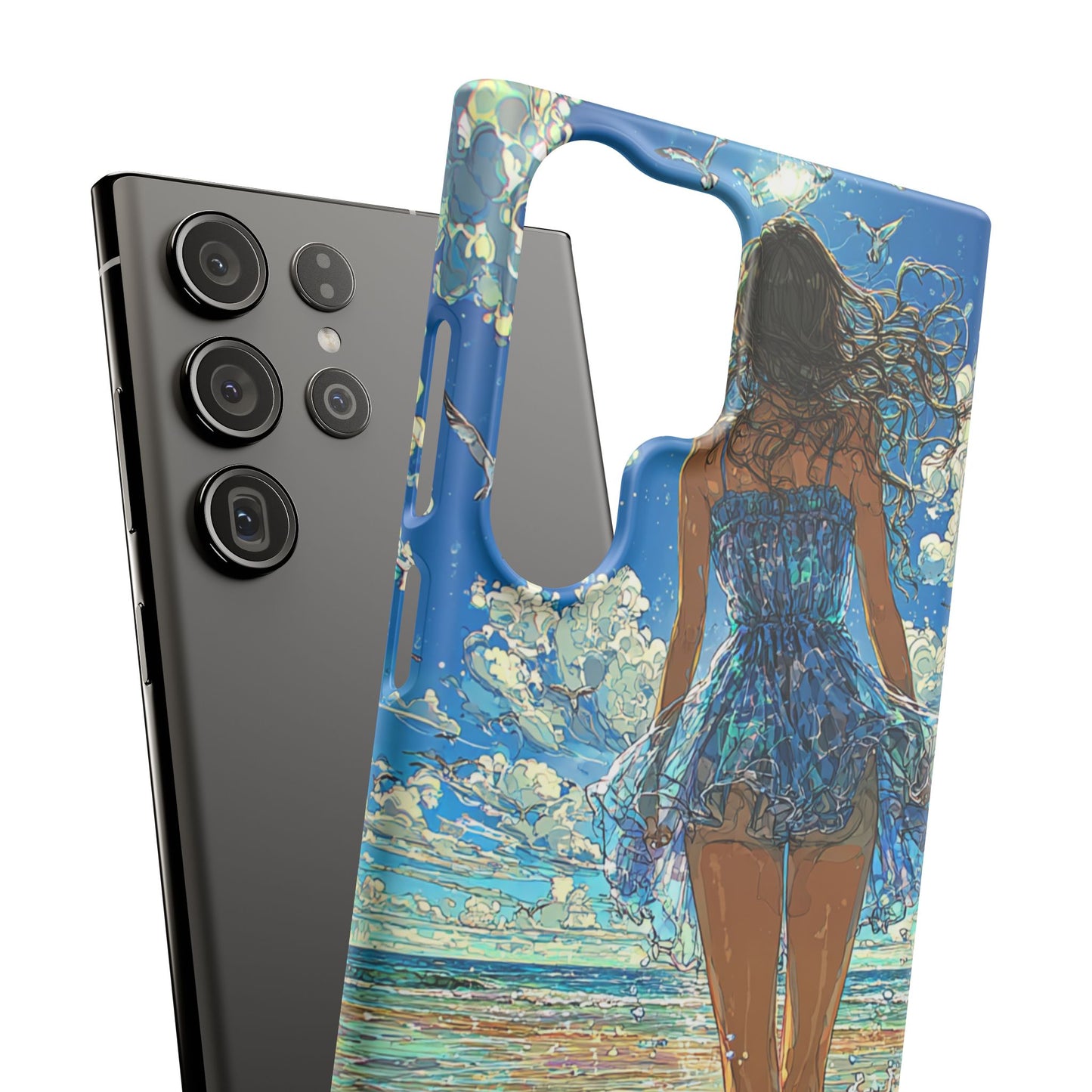 Summer Breeze Snap Case, Ocean Art Phone Cover, Beach Vibes Cell Case, Gift for Her, Custom Phone Accessory