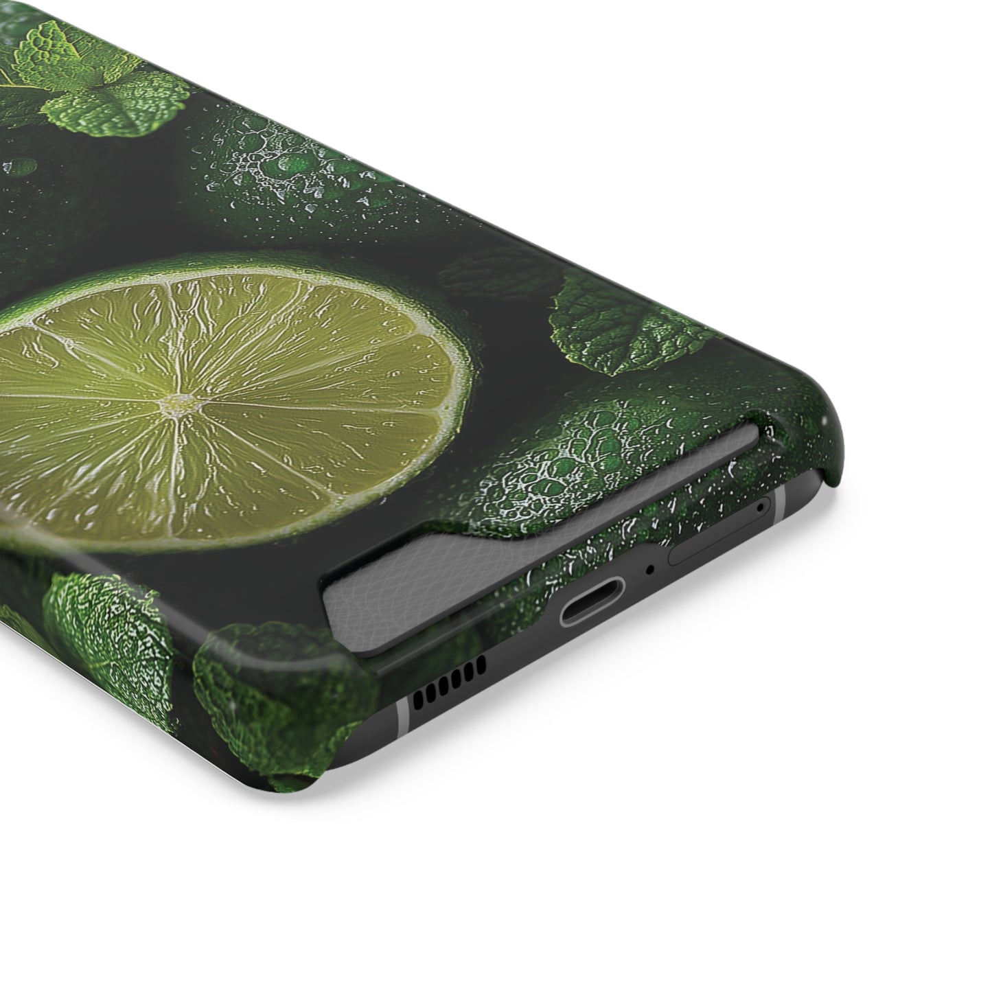 Fresh Lime Phone Case with Card Holder, Citrus Design, Perfect Gift for Summer, Stylish and Functional, Eco-friendly Accessories, [...]