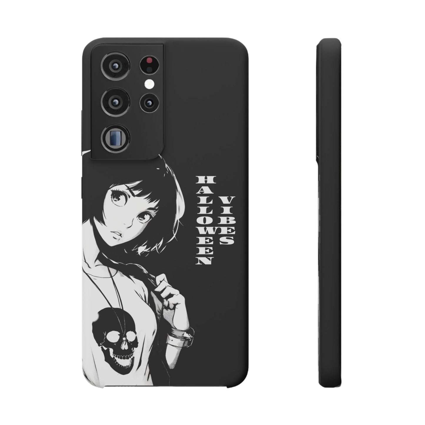 Halloween Vibes Snap Case Black and White Protective Phone Cover for iPhone and Samsung