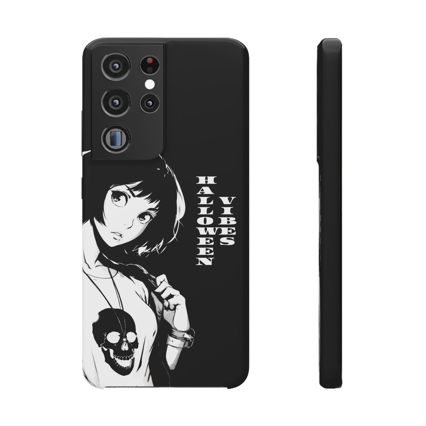 Halloween Vibes Snap Case Black and White Protective Phone Cover for iPhone and Samsung