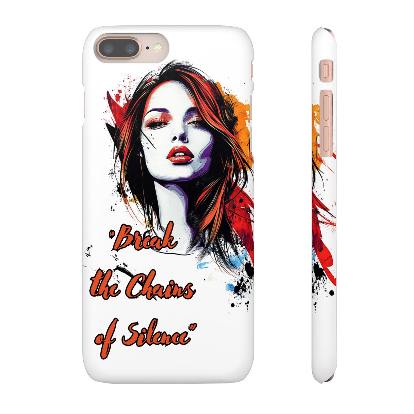 Empowering Art Snap Cases, Phone Cover, Break the Chains of Silence, Unique Gift, Inspirational Tech Accessories