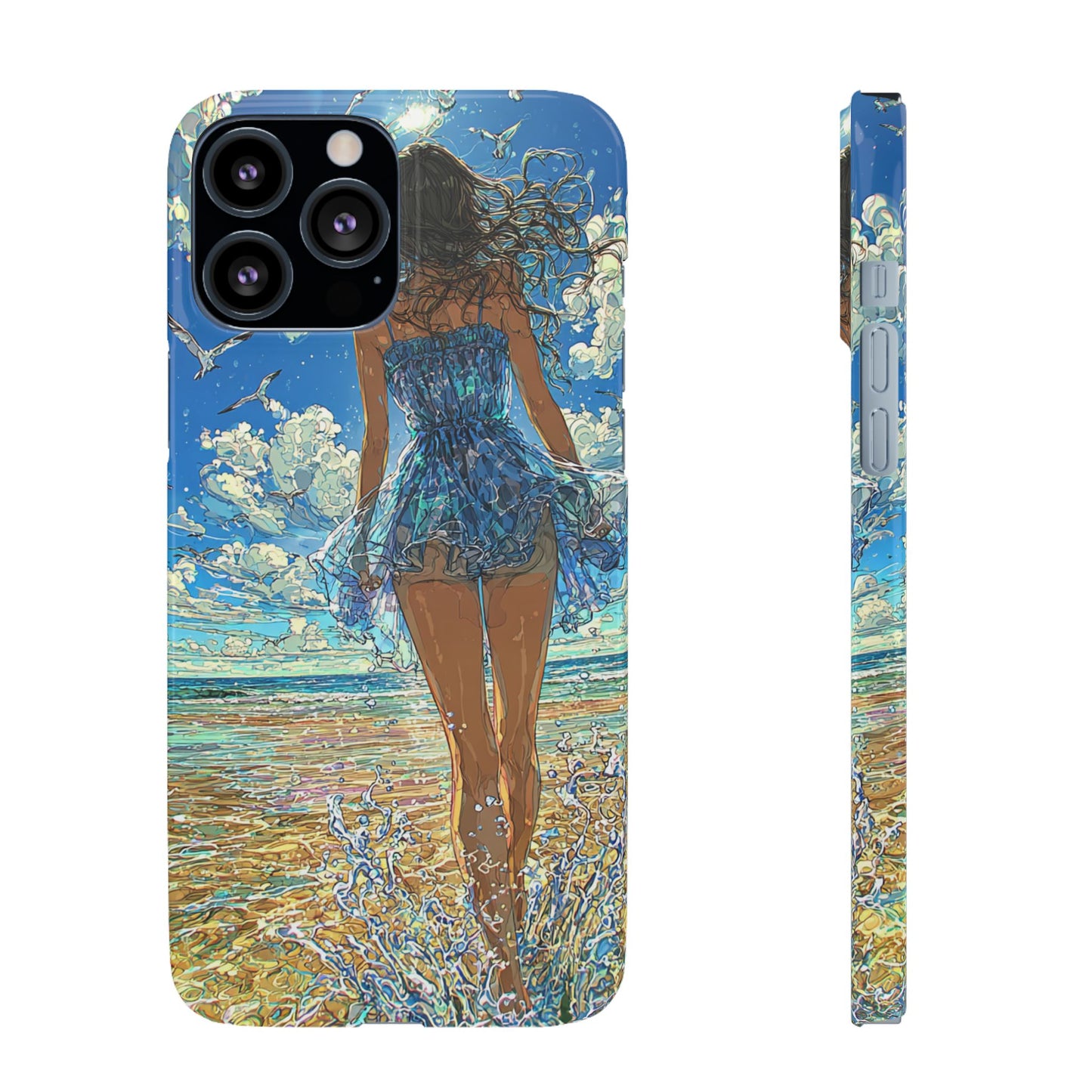 Summer Breeze Snap Case, Ocean Art Phone Cover, Beach Vibes Cell Case, Gift for Her, Custom Phone Accessory