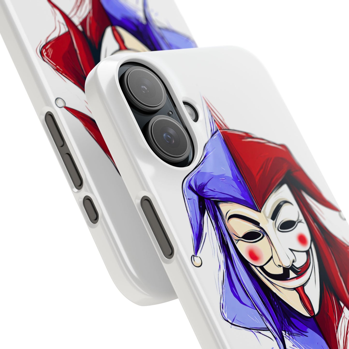 Joker & Anonimous Reunited Guy Fawkes Art Snap Case and Protective Phone Cover For iPhone and Samsung